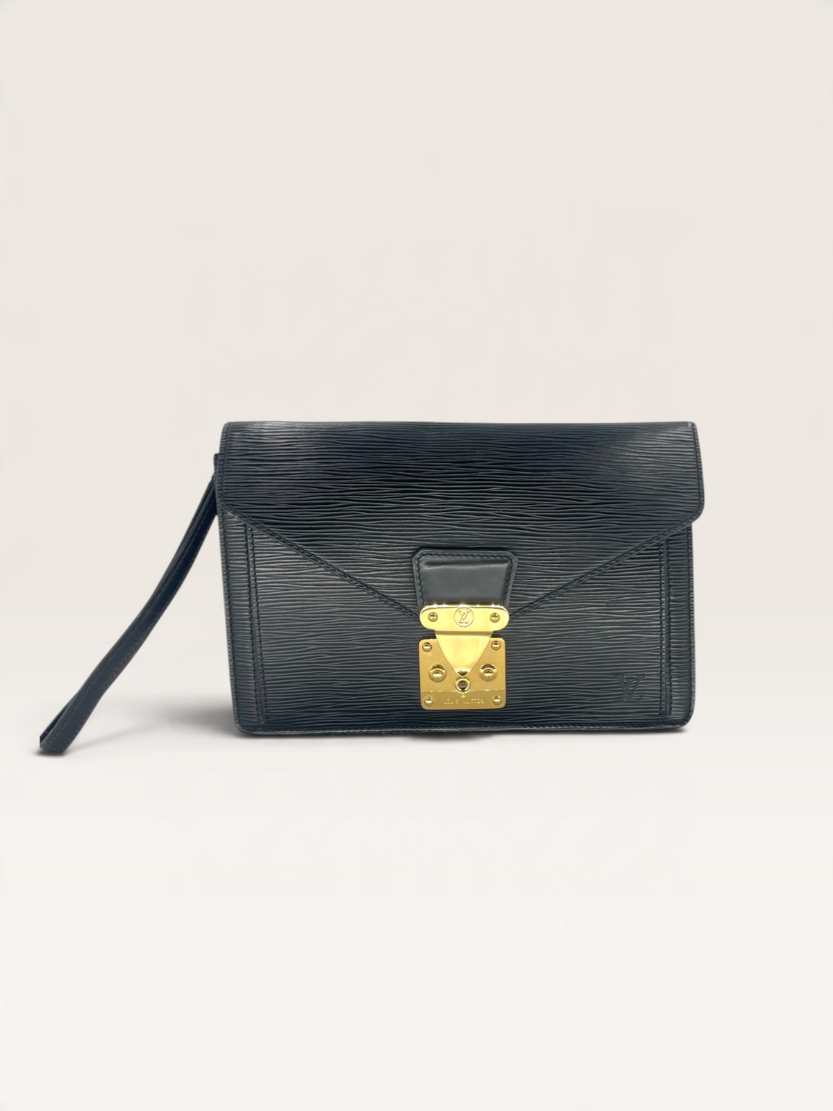 Louis Vuitton pochette Sellier dragonne en cuir épi