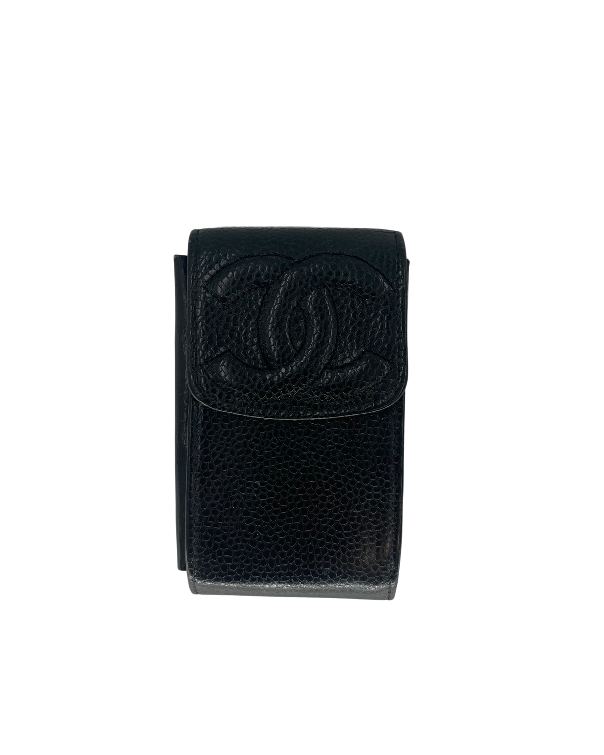 Chanel Porte-cigare en cuir noir