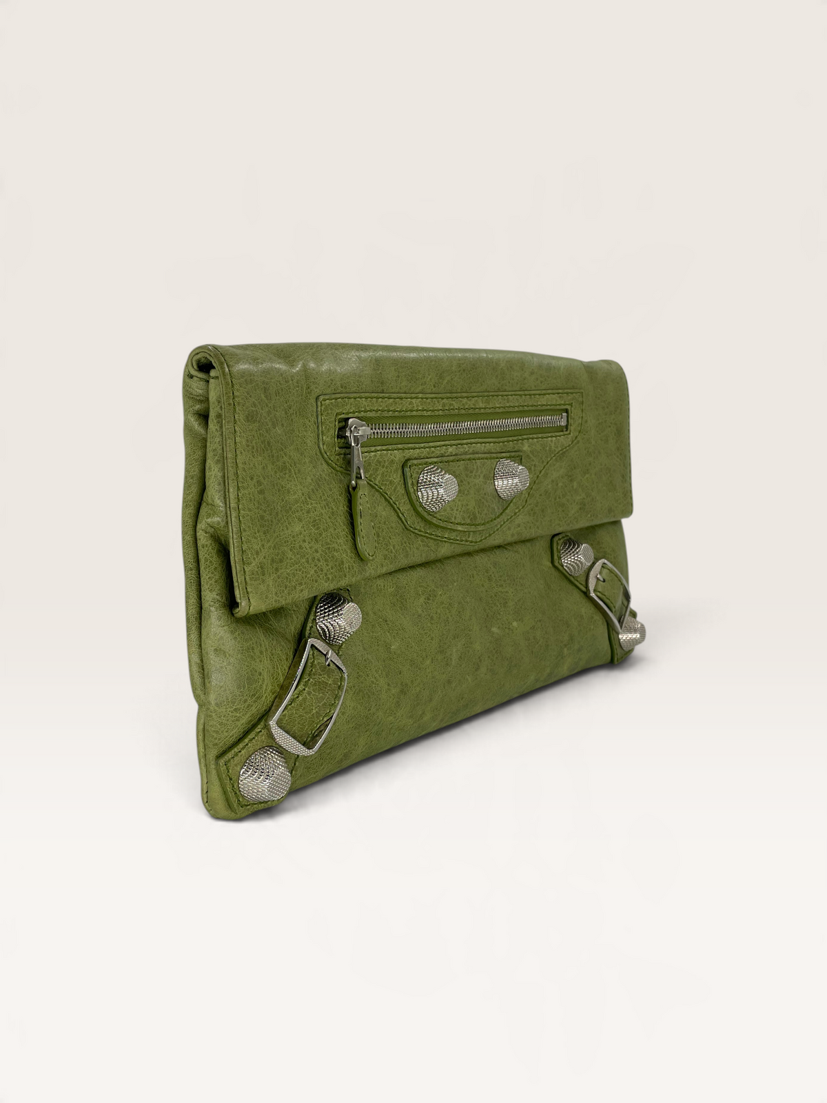 Balenciaga motocross giant pochette olive