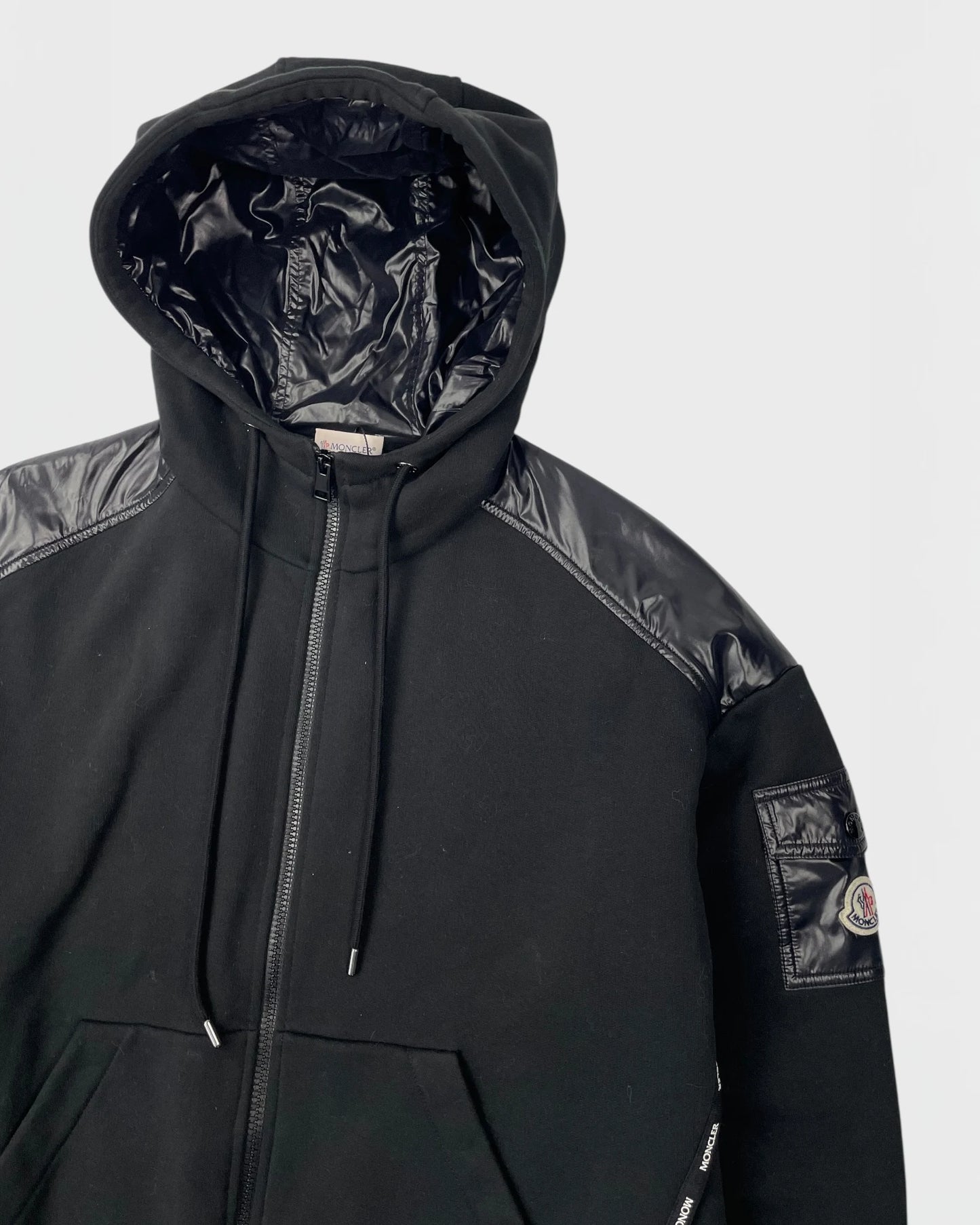 Moncler bi-matière veste à capuche