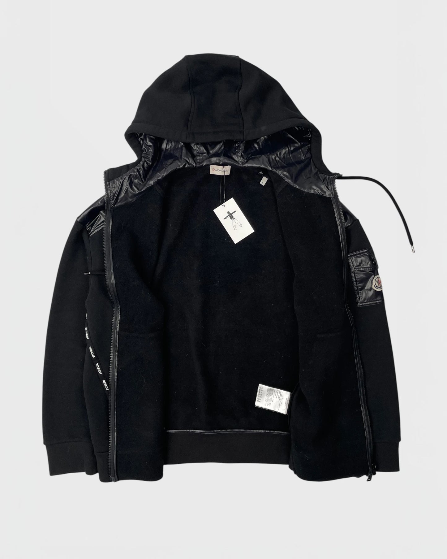 Moncler bi-matière veste à capuche