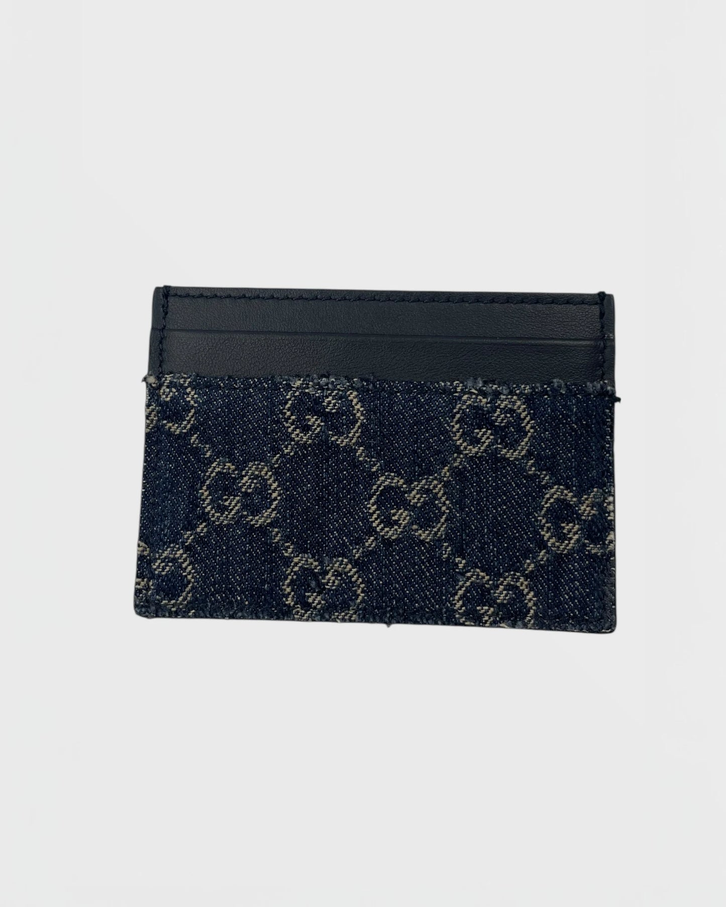 Gucci denim porte-cartes