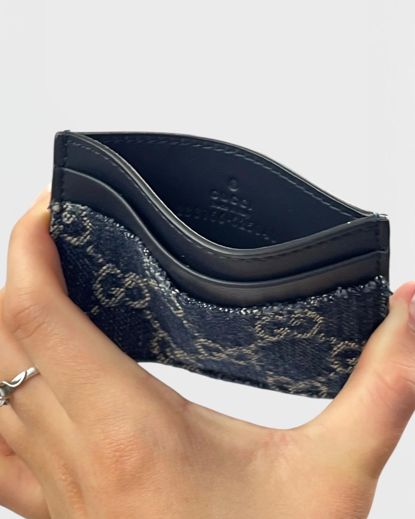 Gucci denim porte-cartes