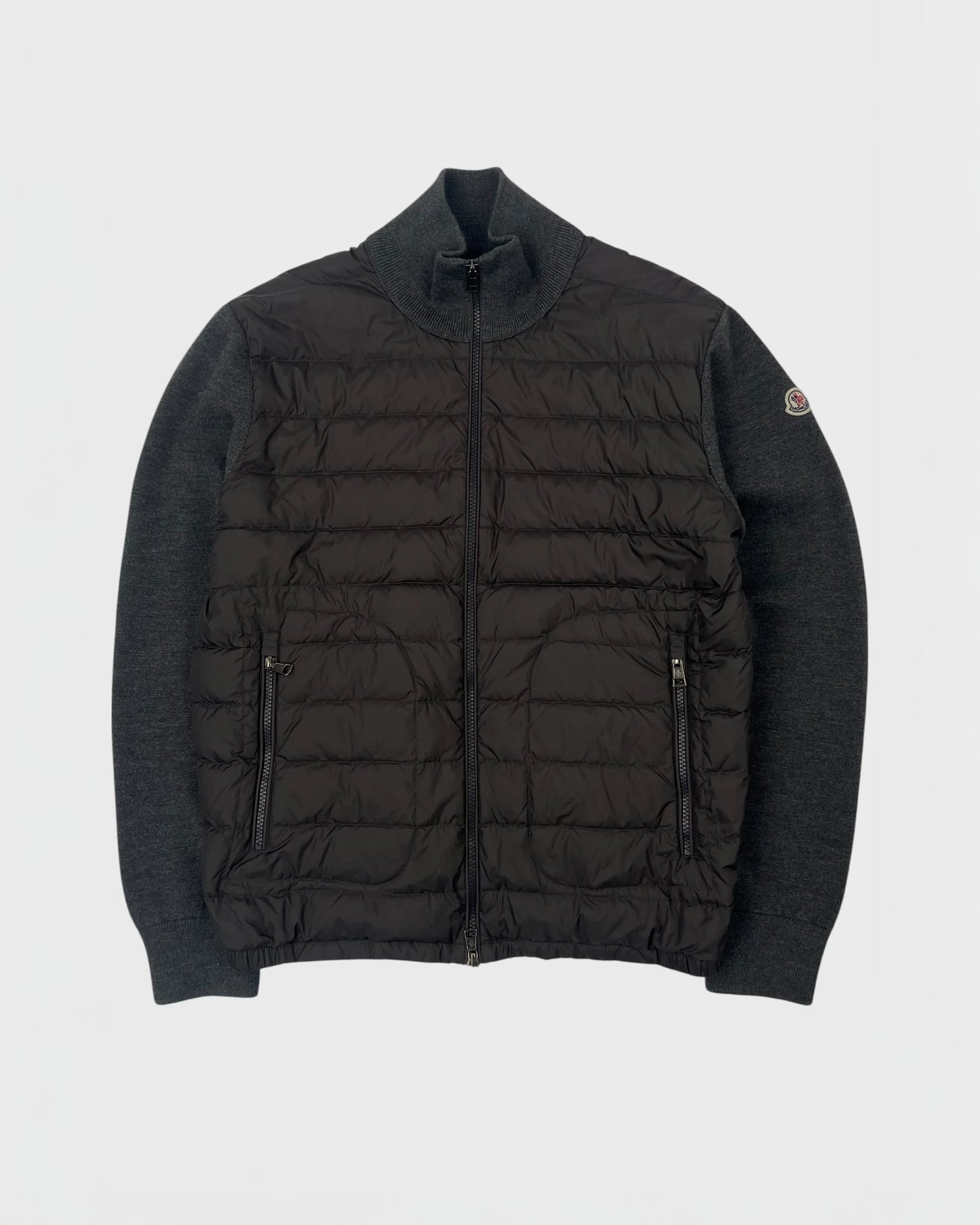 Moncler cardigan bi-matière