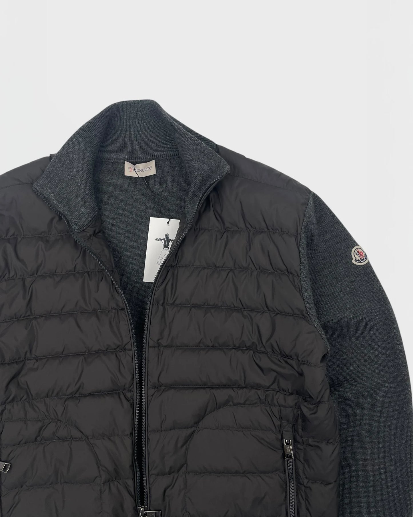 Moncler cardigan bi-matière