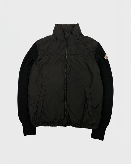 Moncler doudoune bi-matière cardigan