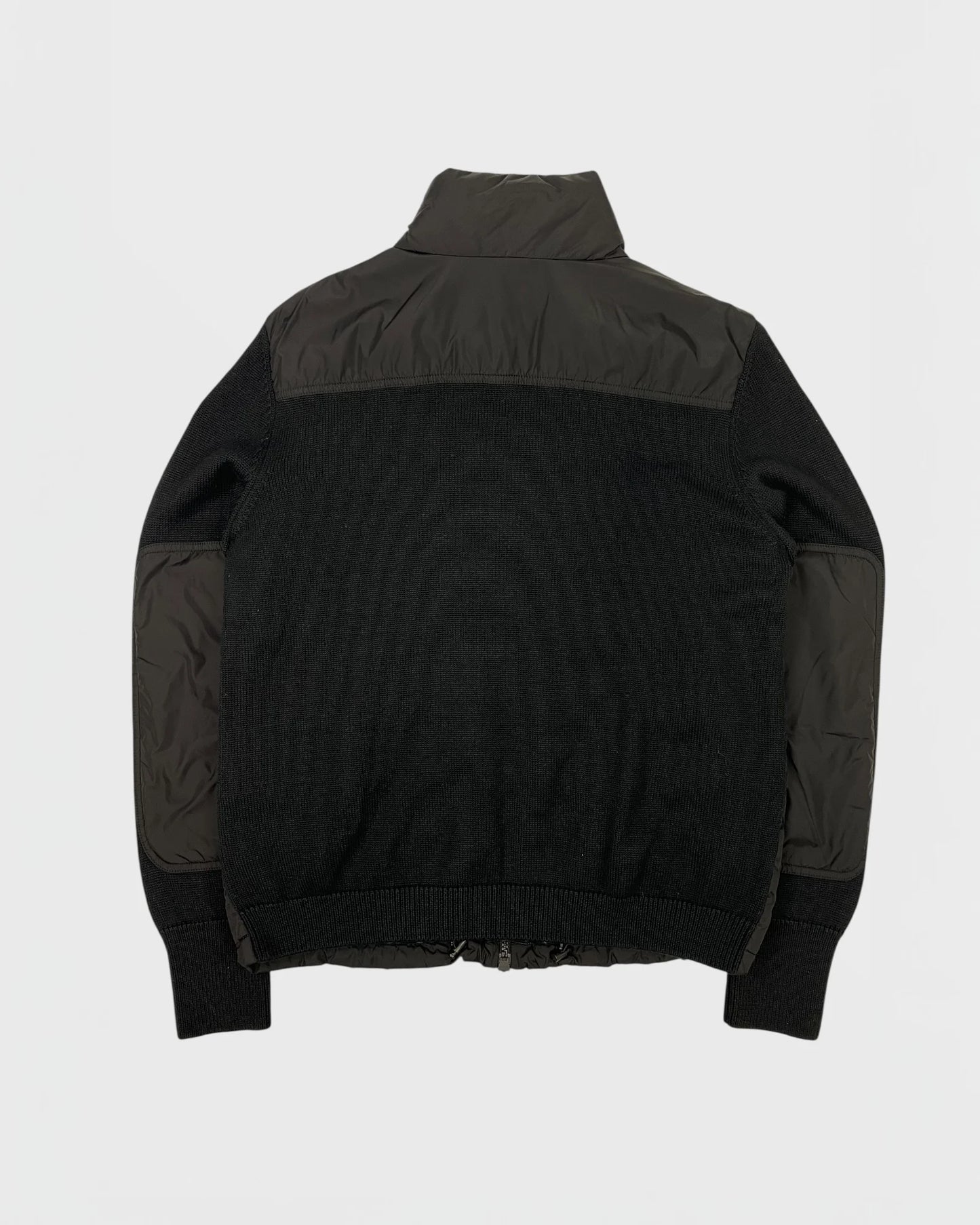 Moncler doudoune bi-matière cardigan