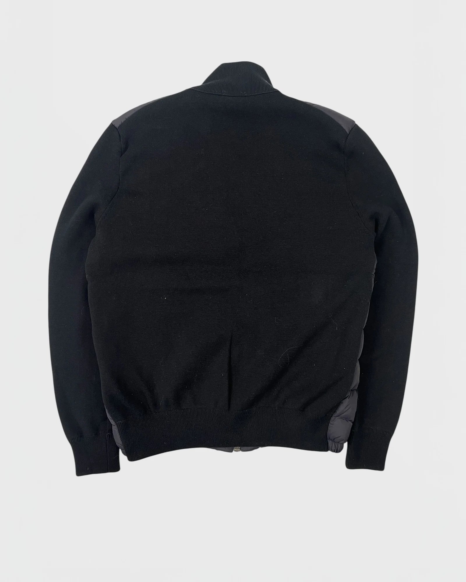 Moncler doudoune bi-matière cardigan