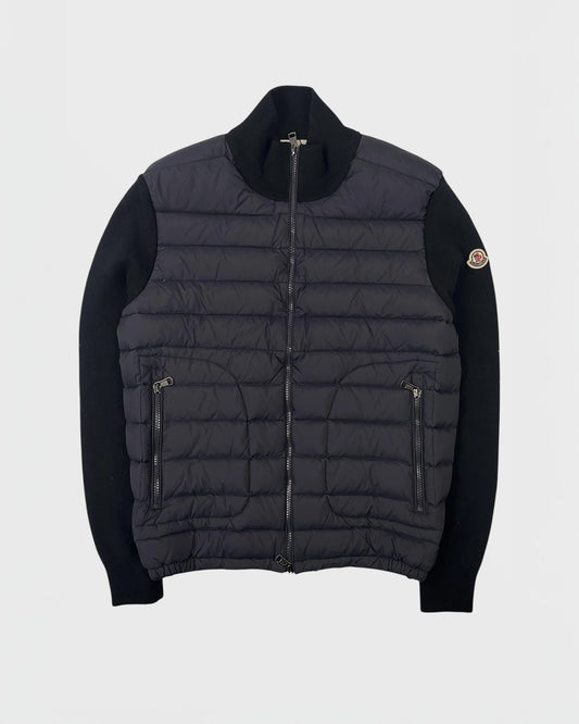 Moncler doudoune bi-matière cardigan