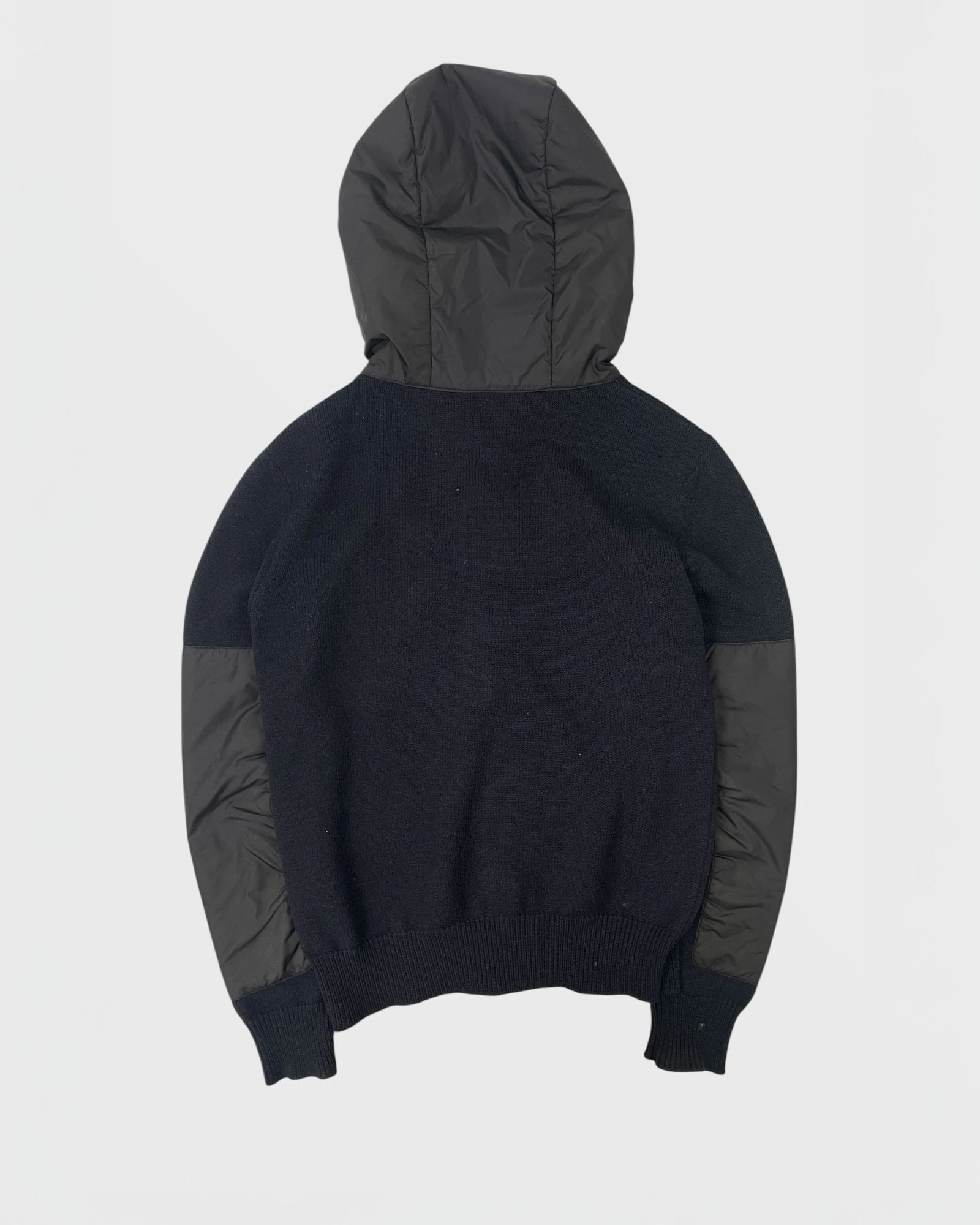 Moncler doudoune bi-matière cardigan