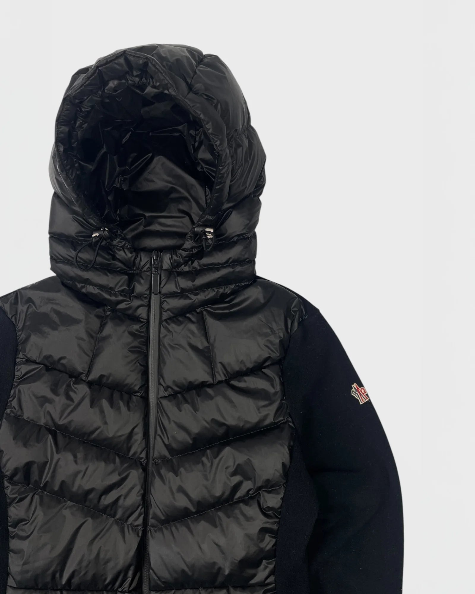 Moncler doudoune bi-matière cardigan femme