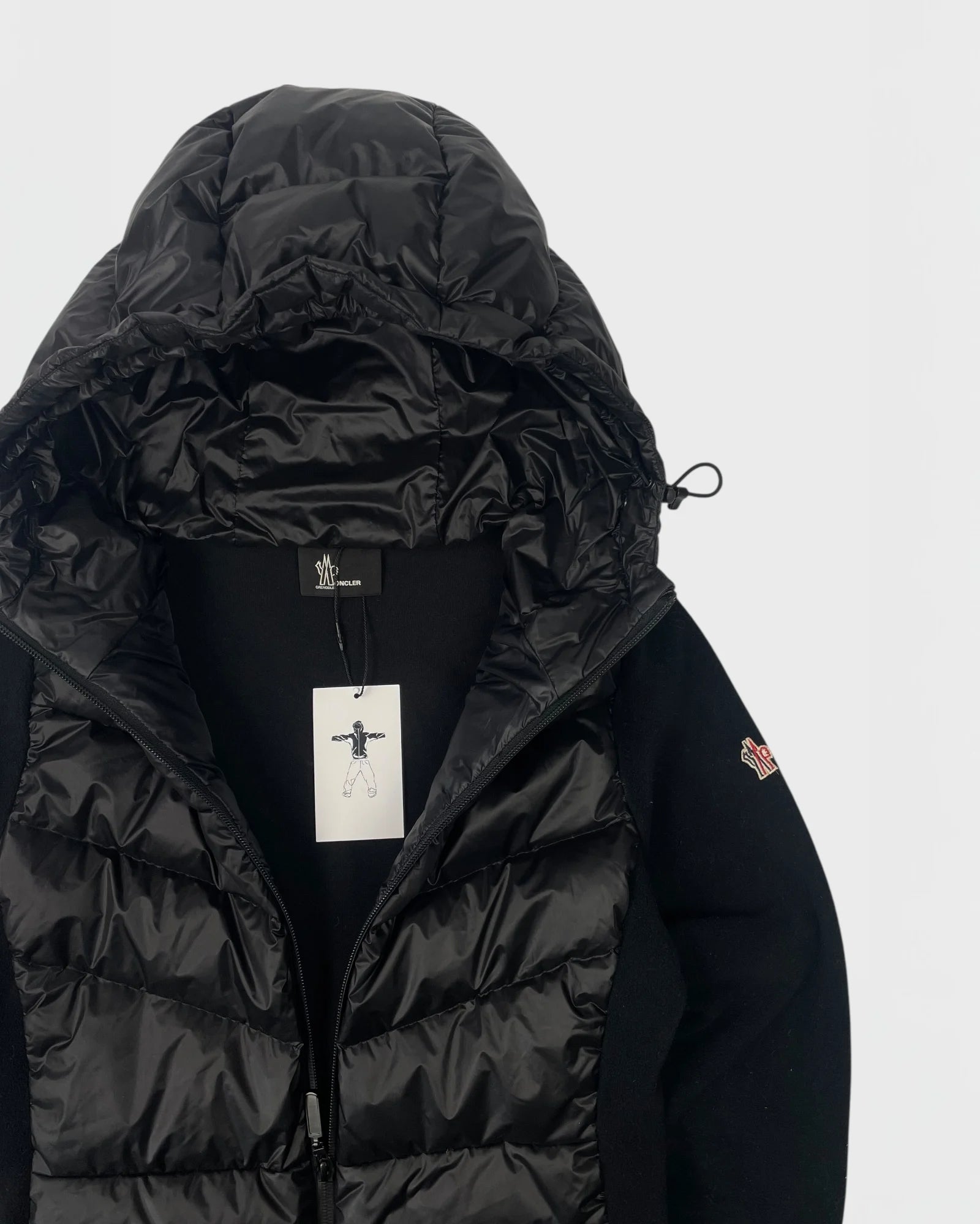 Moncler doudoune bi-matière cardigan femme