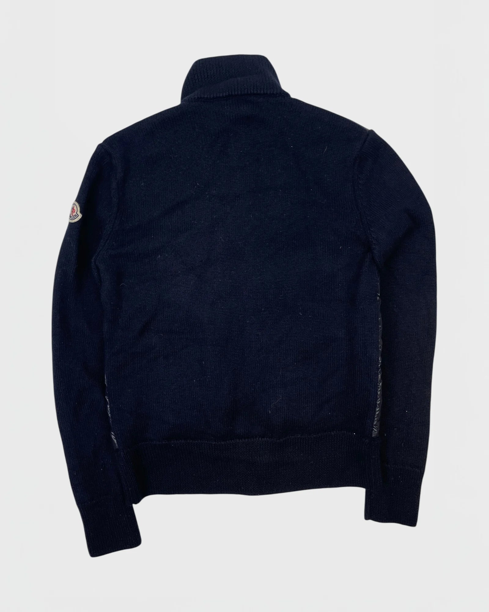 Moncler doudoune bi-matière cardigan