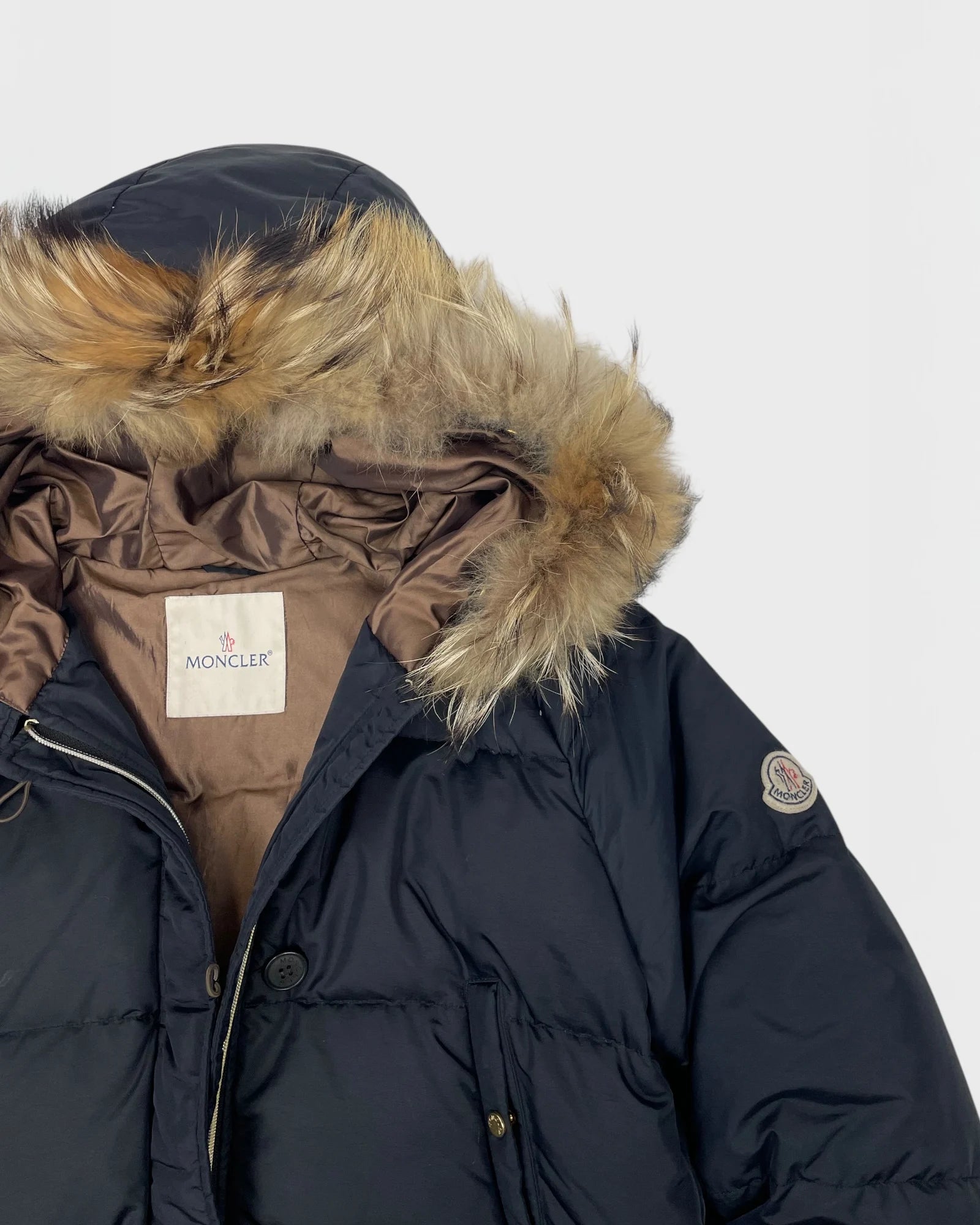 Moncler doudoune capuche à fourrure