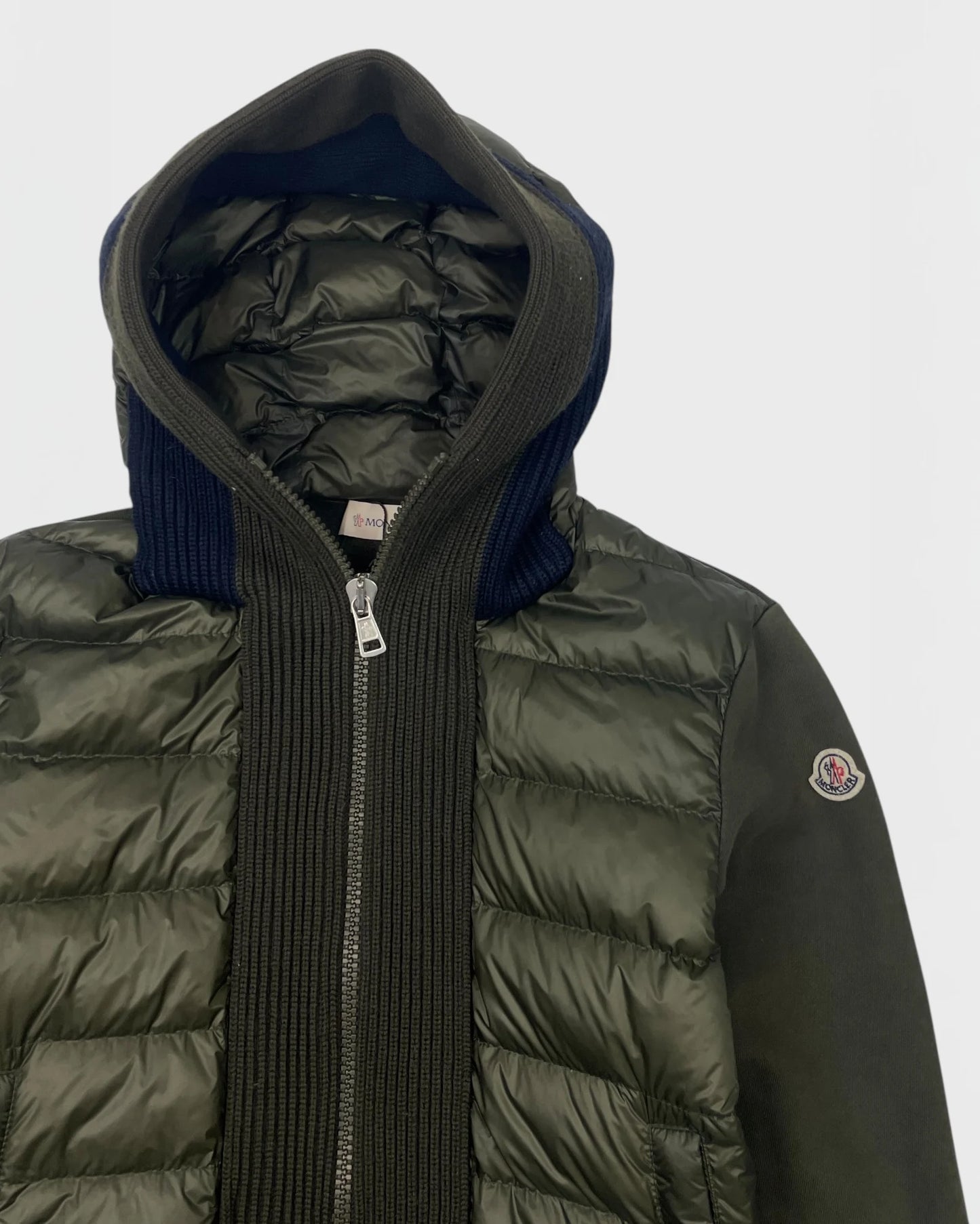 Moncler veste bi-matière cardigan