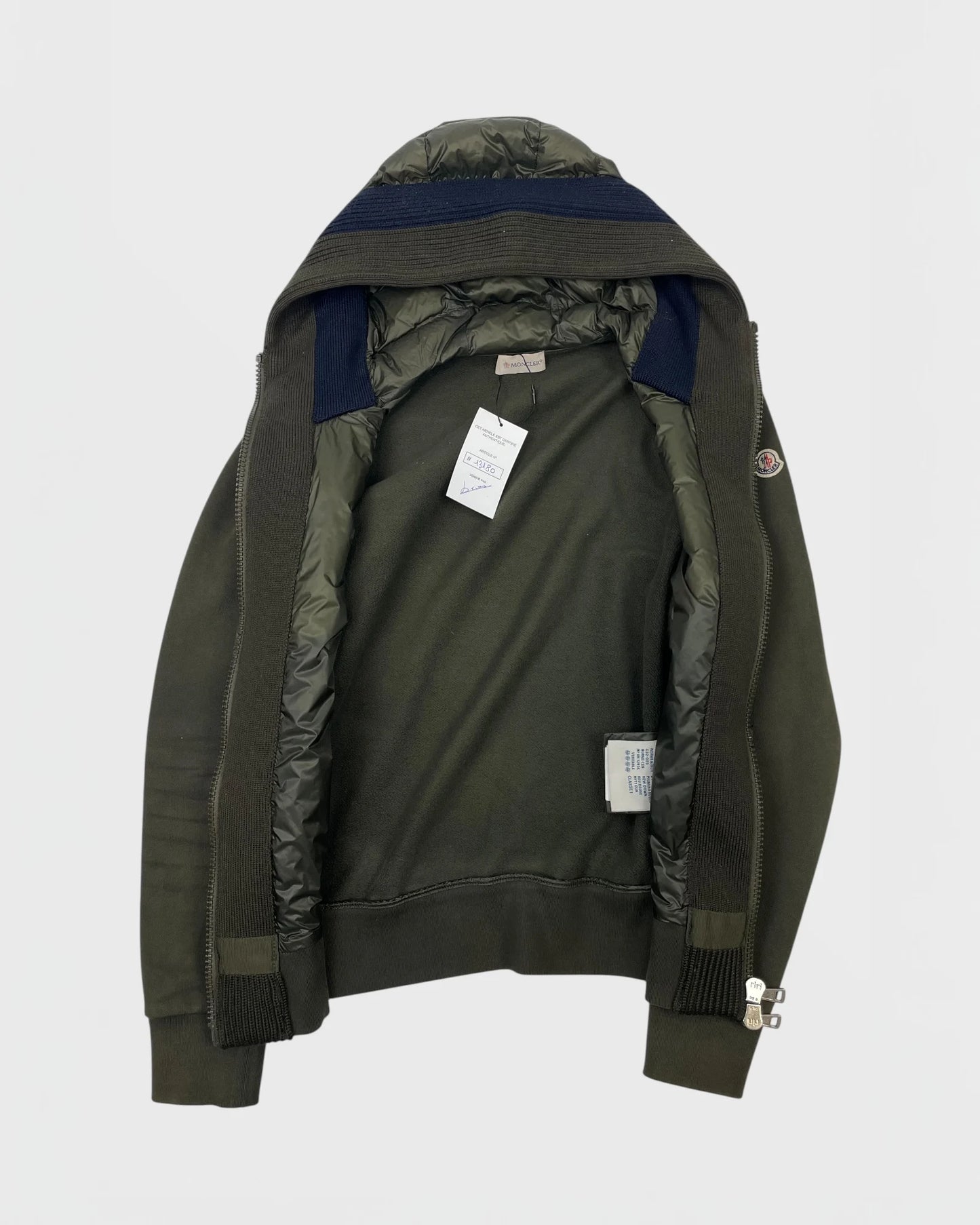 Moncler veste bi-matière cardigan