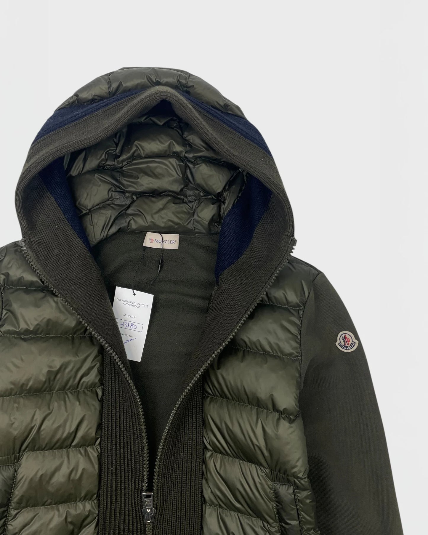 Moncler veste bi-matière cardigan