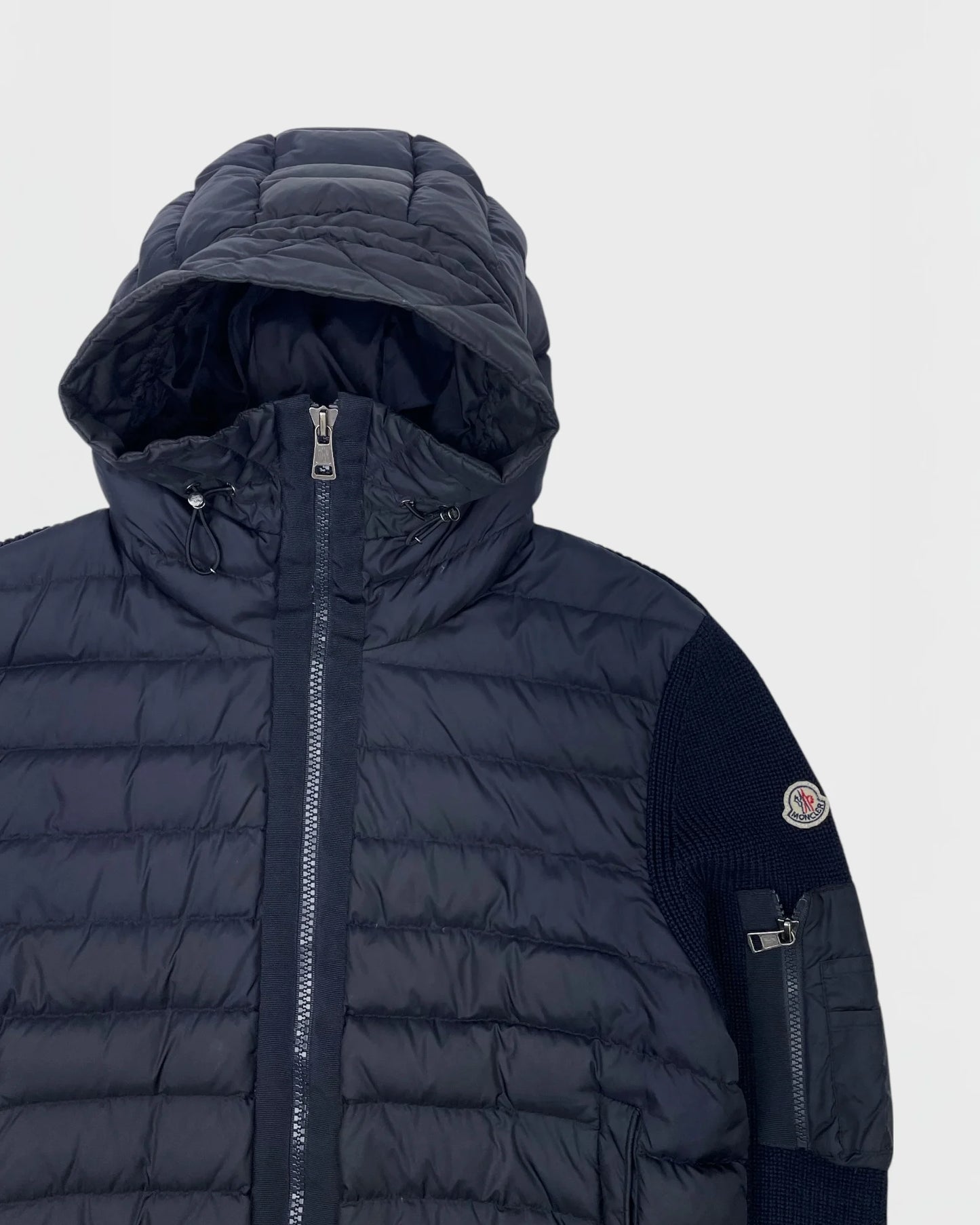 Moncler veste bi-matière cardigan