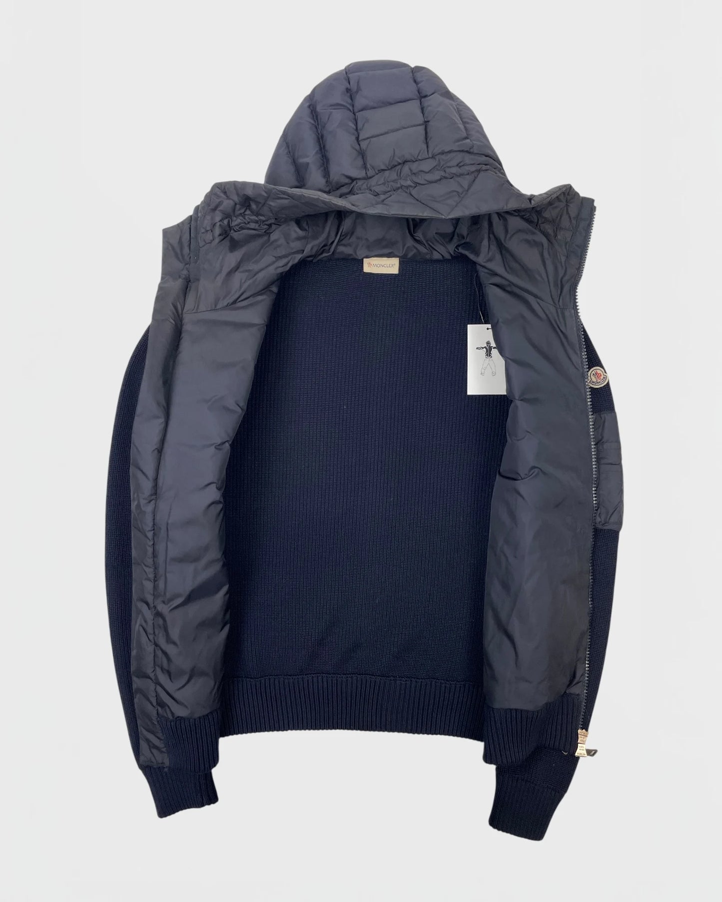 Moncler veste bi-matière cardigan