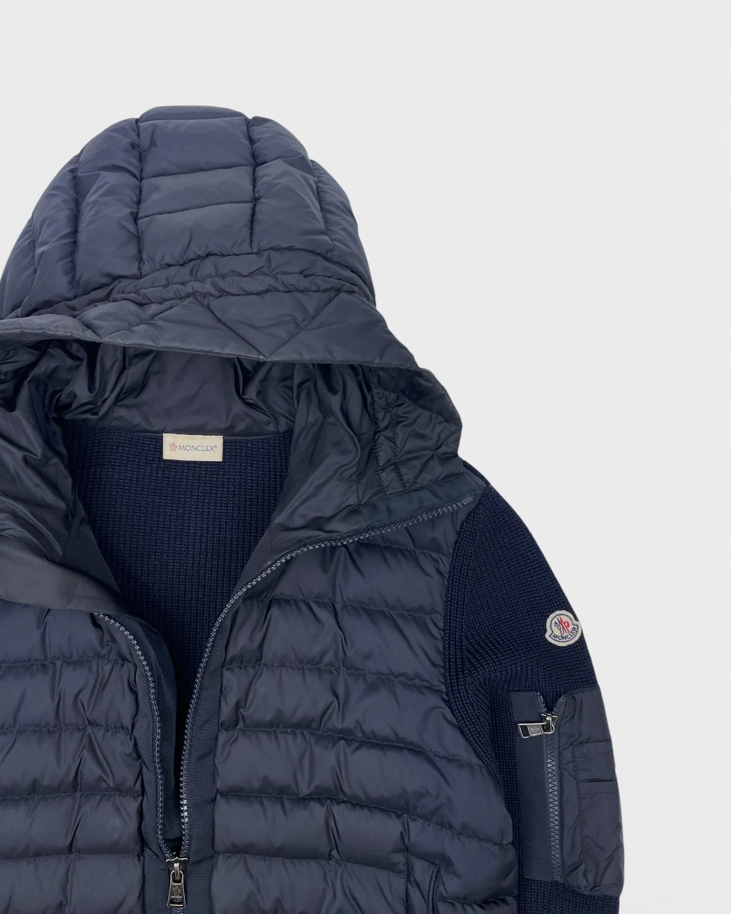 Moncler veste bi-matière cardigan
