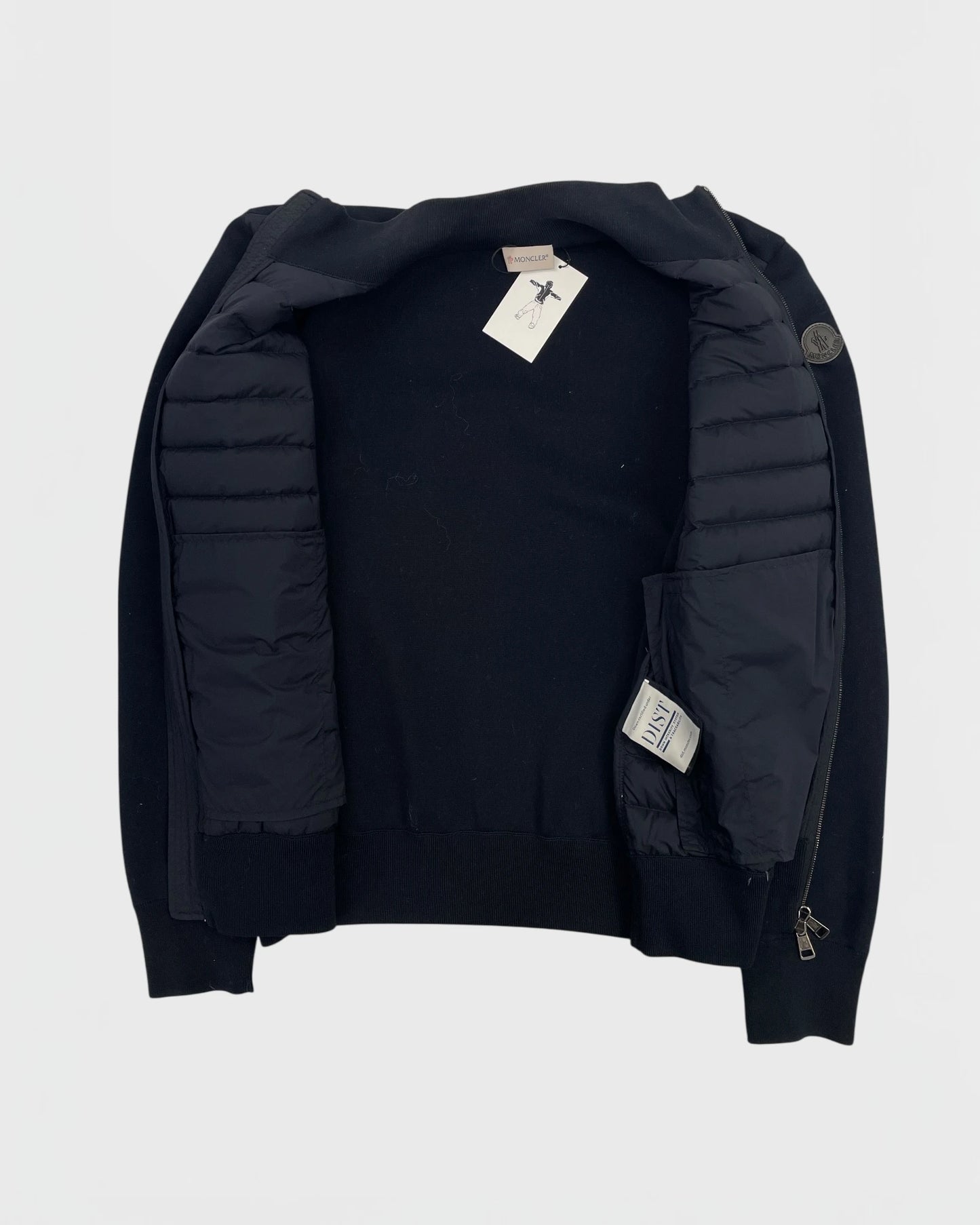 Moncler veste bi-matière cardigan