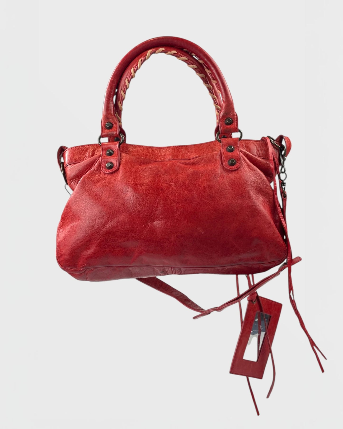 Balenciaga city bag red sac à main