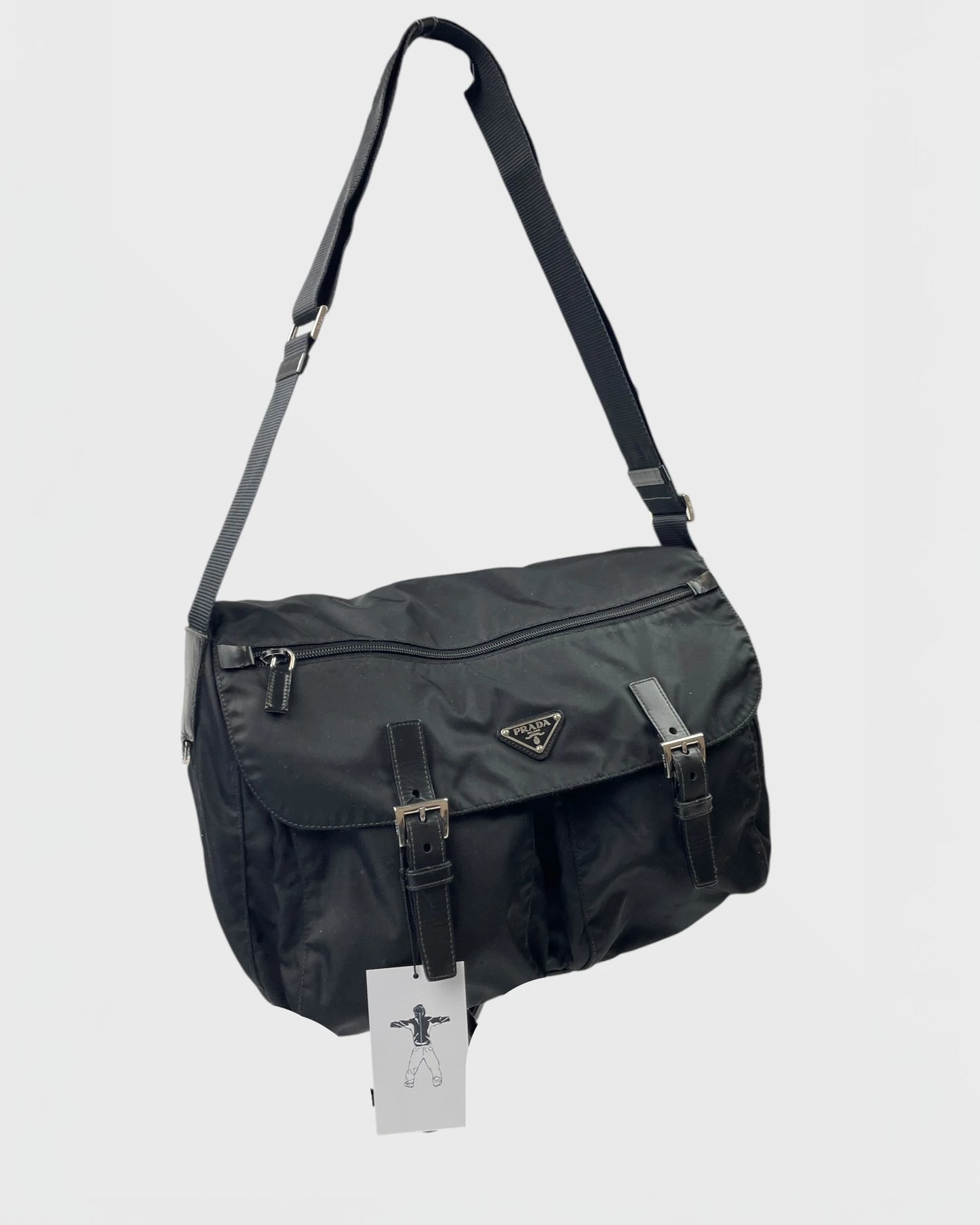 Prada nylon double messenger