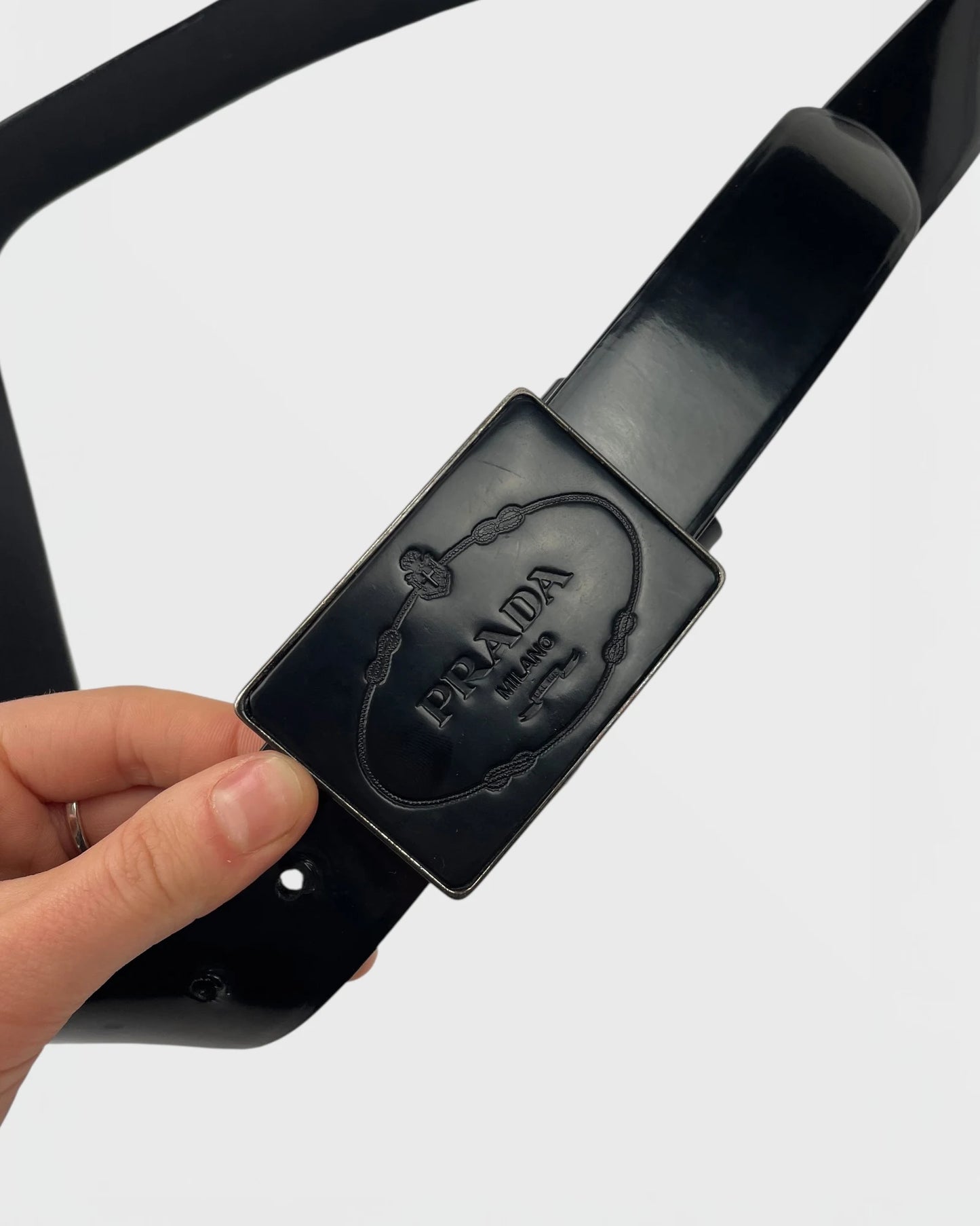 Prada ceinture cuir safiano