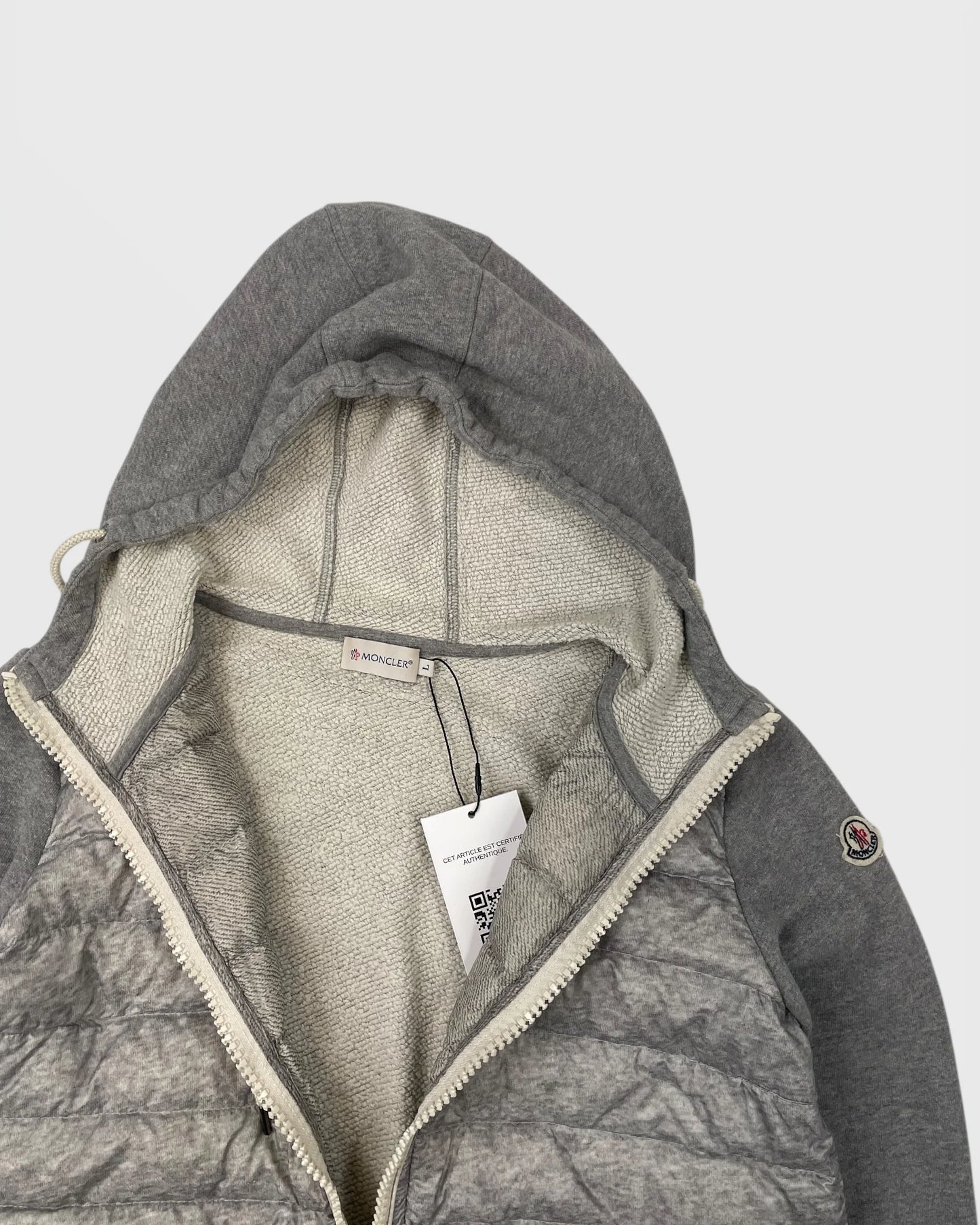 Moncler doudoune bi-matière veste