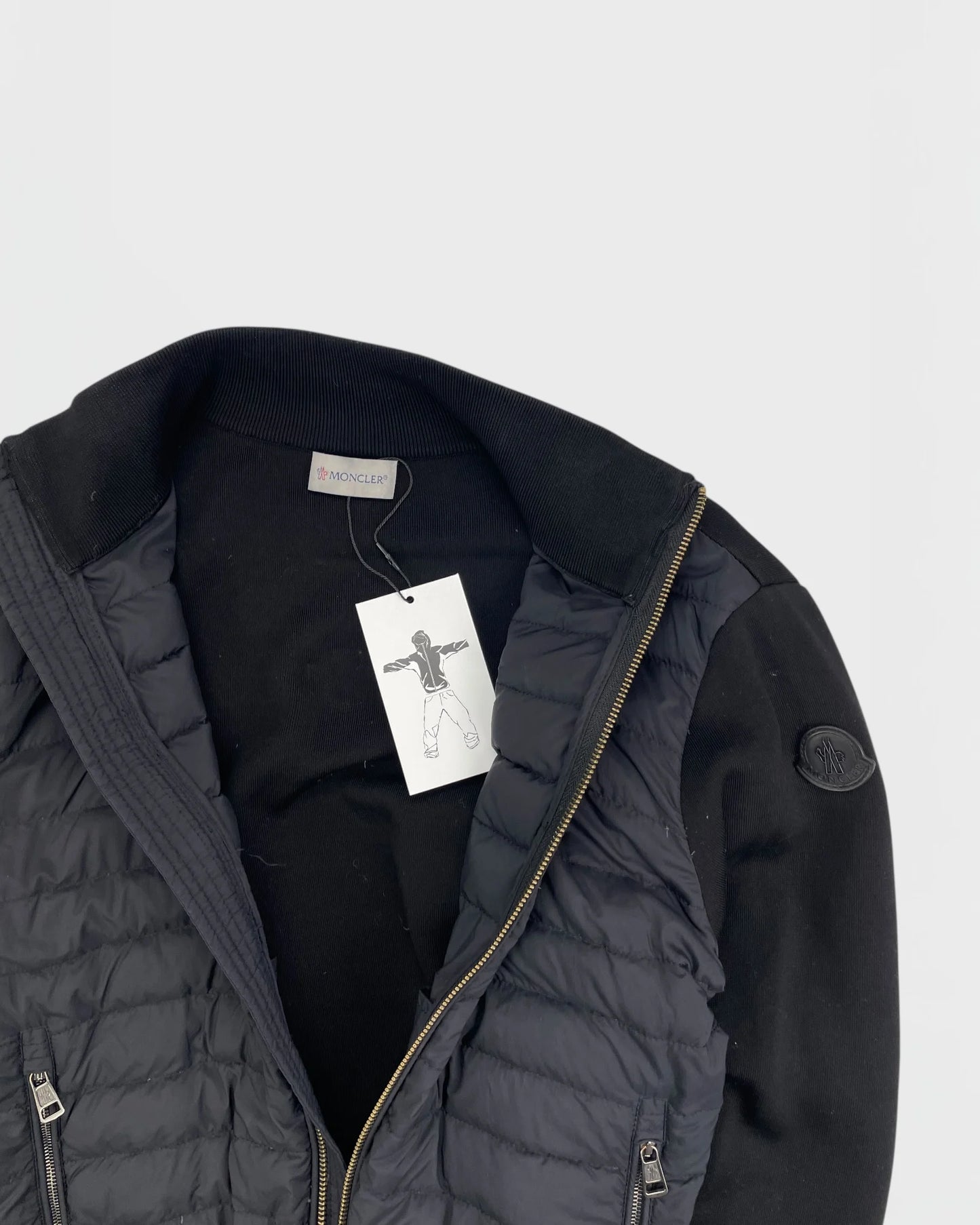 Moncler veste bi-matière cardigan
