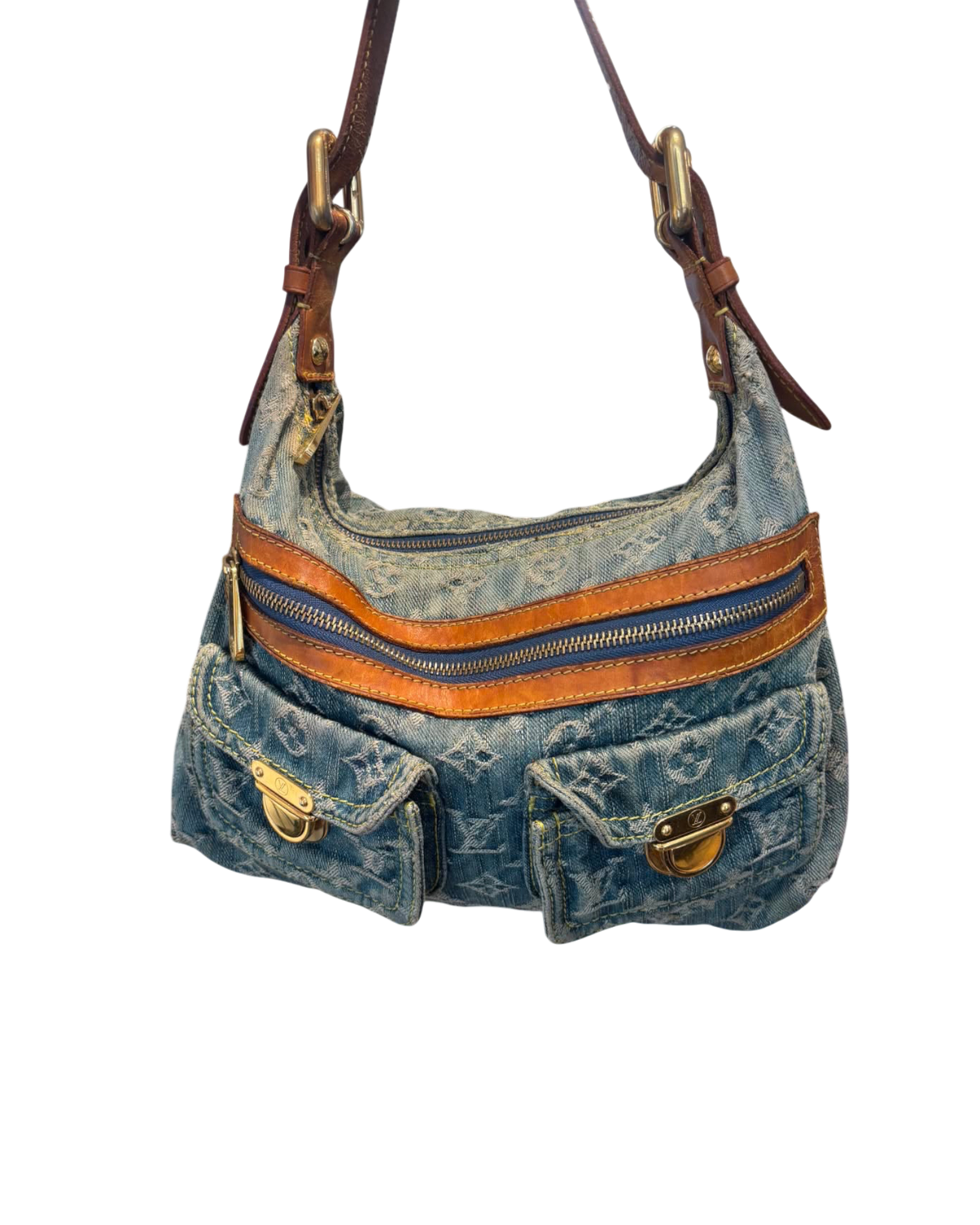 Louis Vuitton Sac porté épaule denim