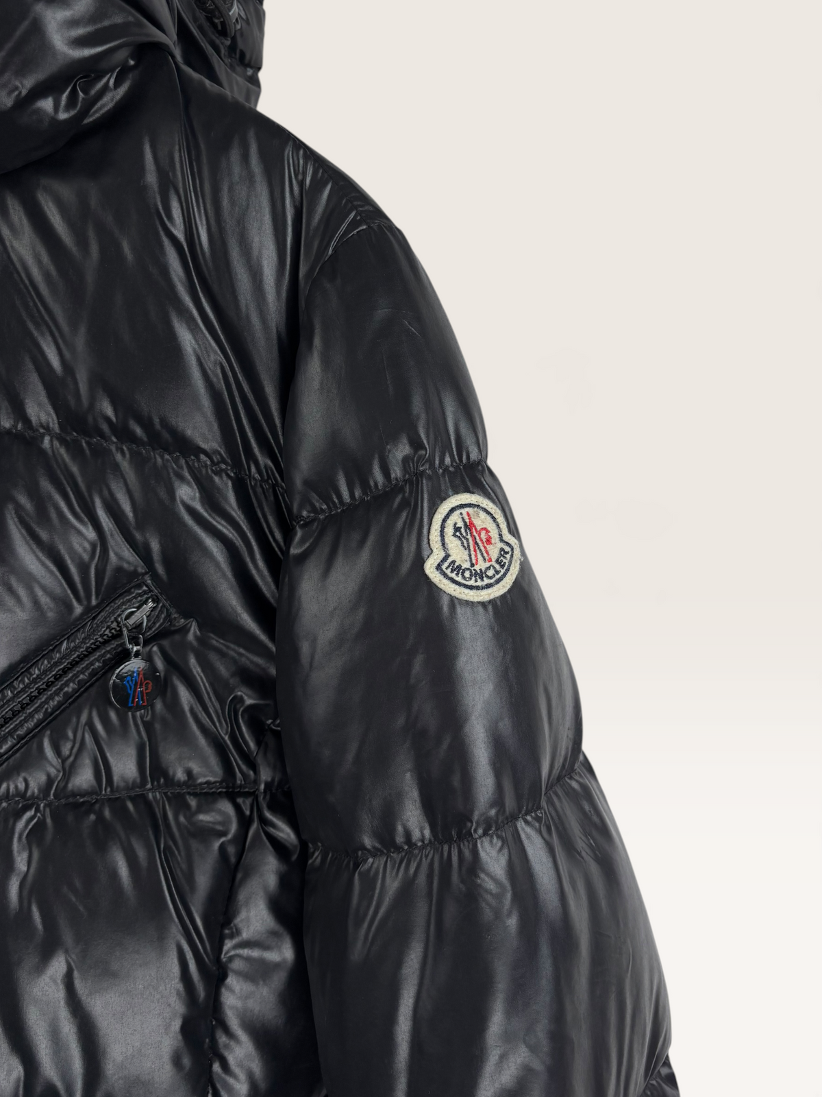 Moncler doudoune noir brilliante