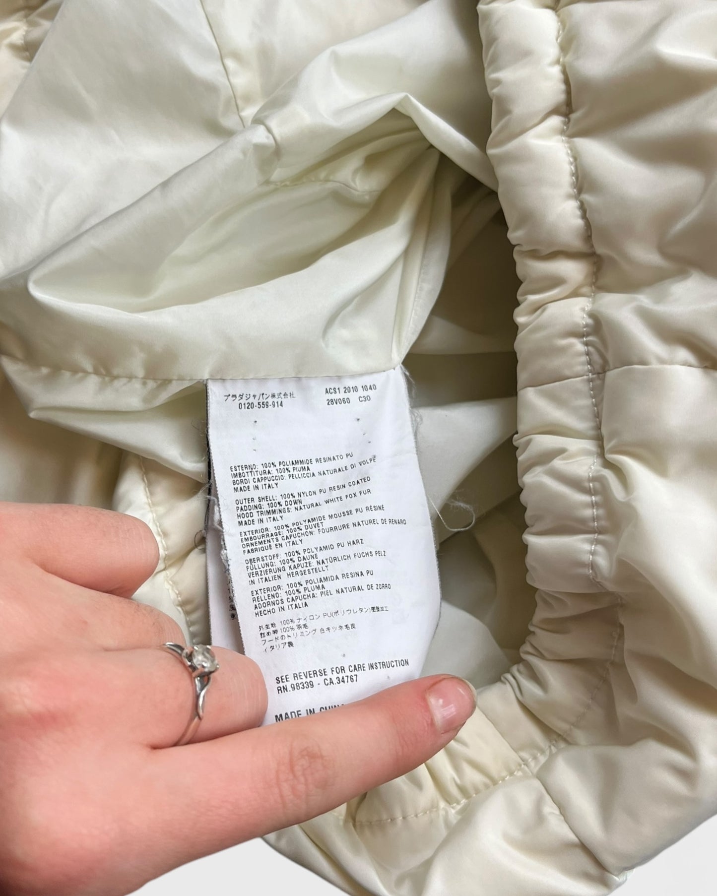 Prada doudoune / puffer fur jacket