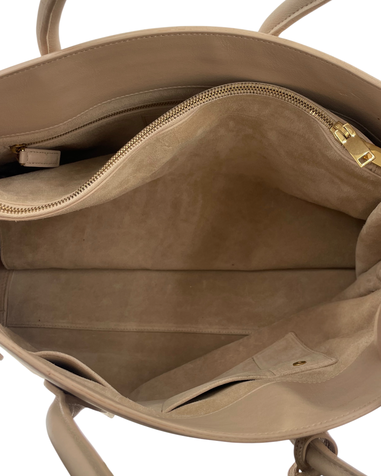 Saint Laurent sac à main cuir beige