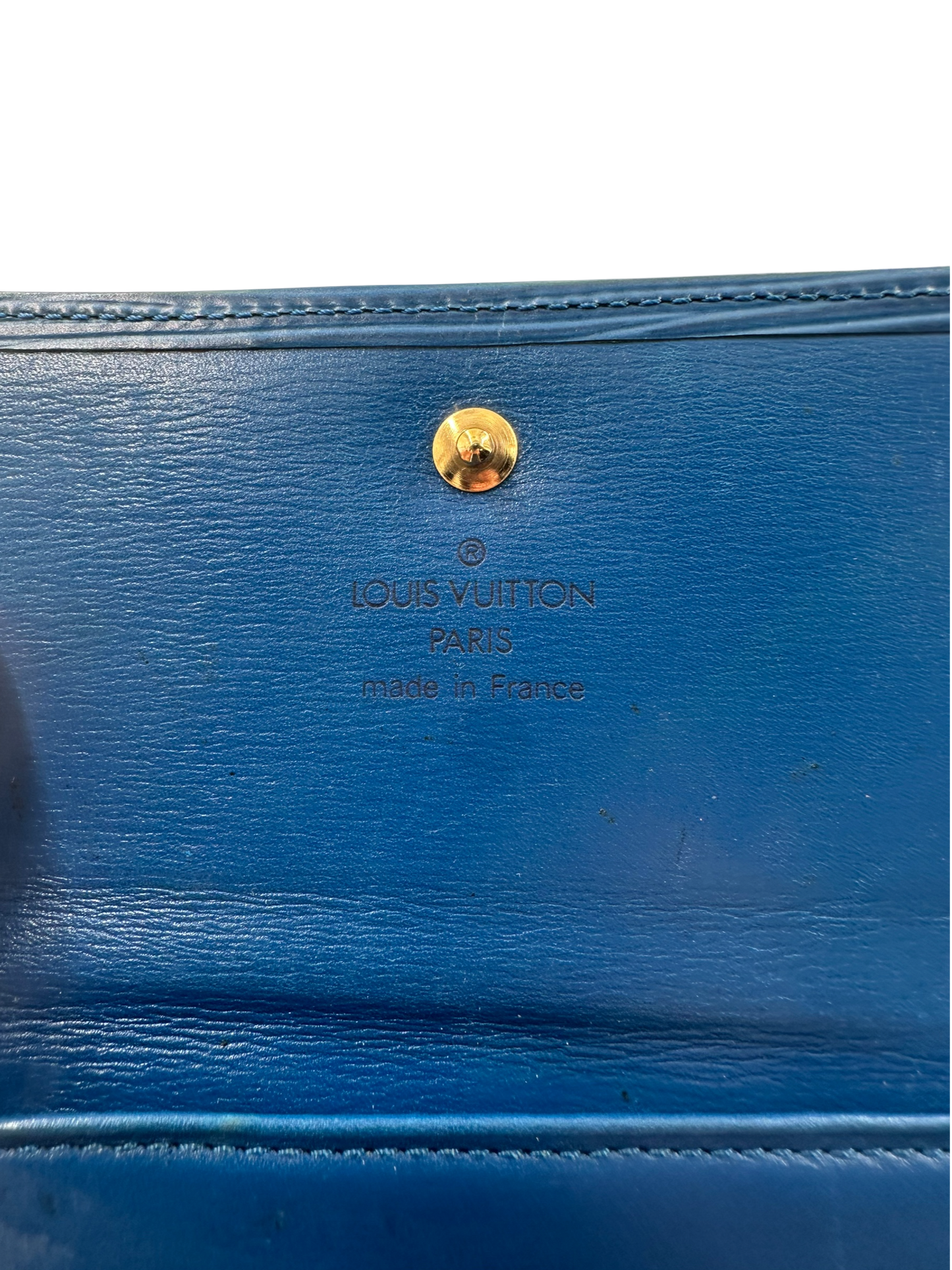 Louis Vuitton portefeuille épi bleu