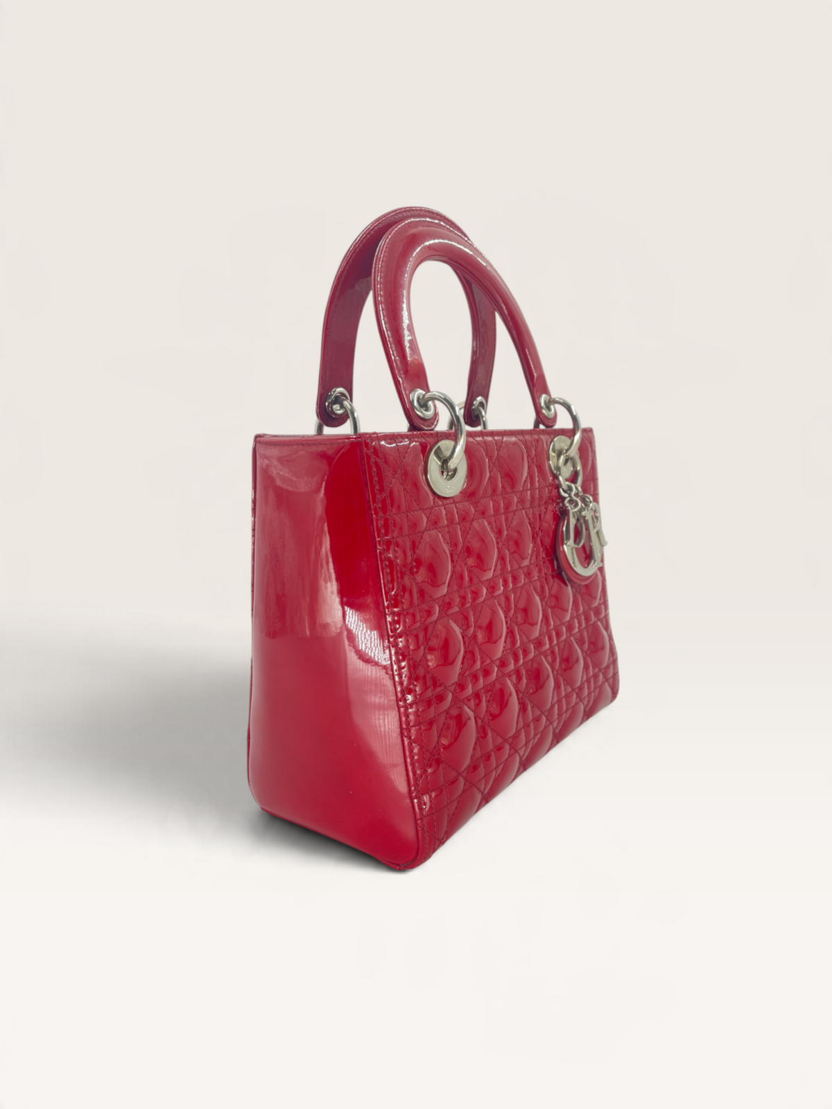 Dior sac à main Lady medium cuir vernis