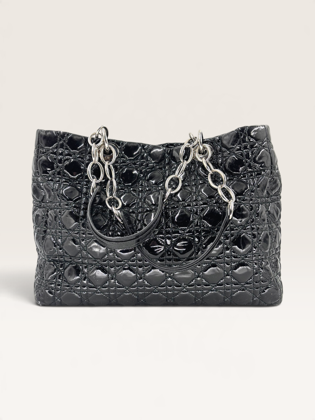 Dior sac à main Lady D East West cuir vernis