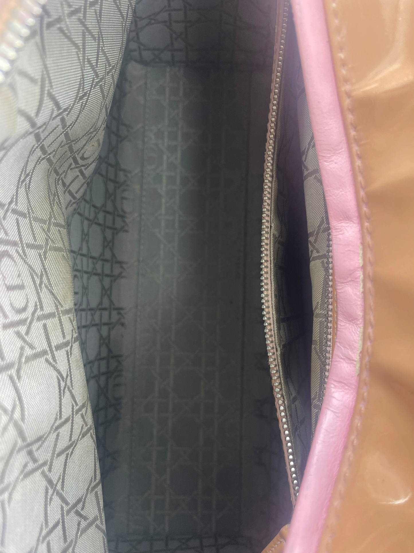 Dior Sac à Main Lady Cuir Vernis beige
