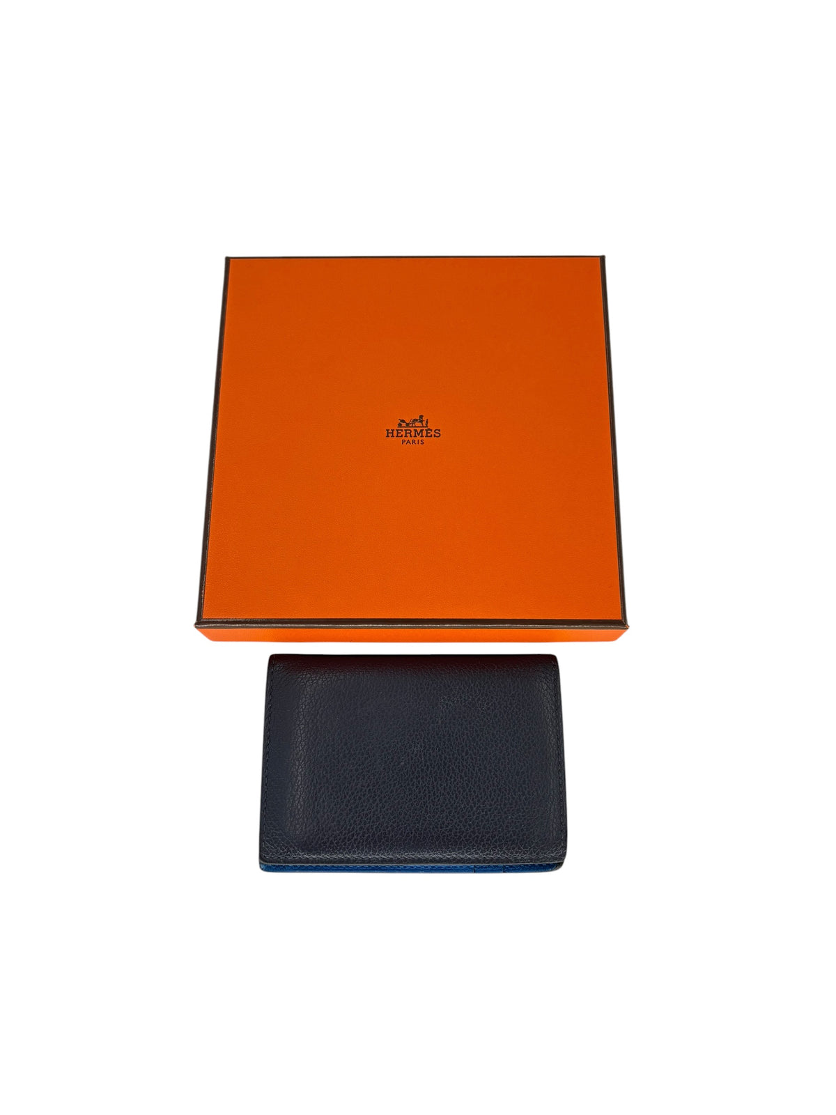 Hermès Porte-cartes en cuir marine