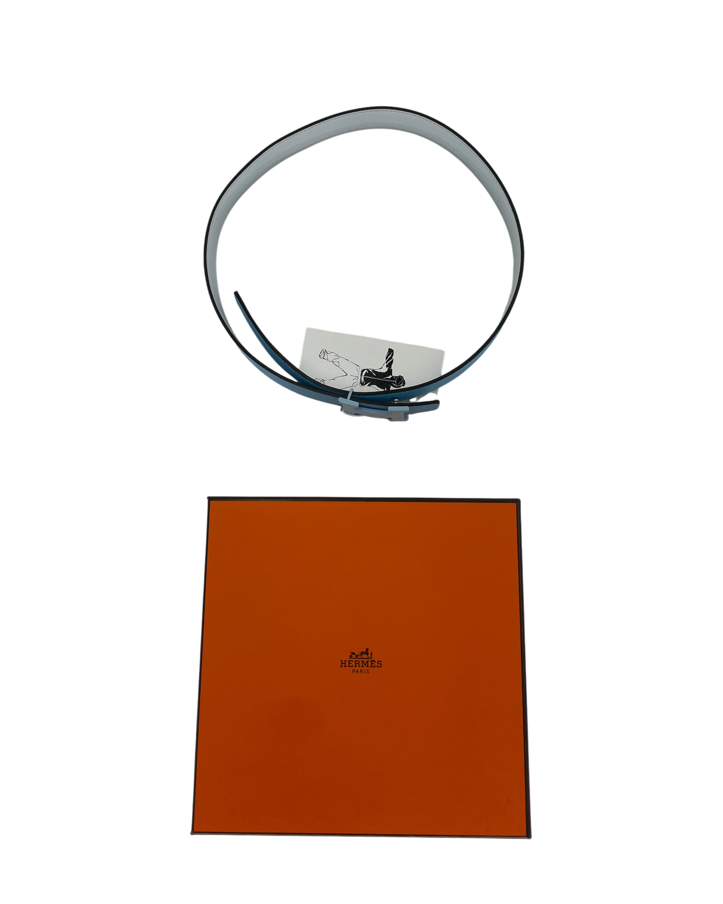 Hermès Ceinture en cuir bleu
