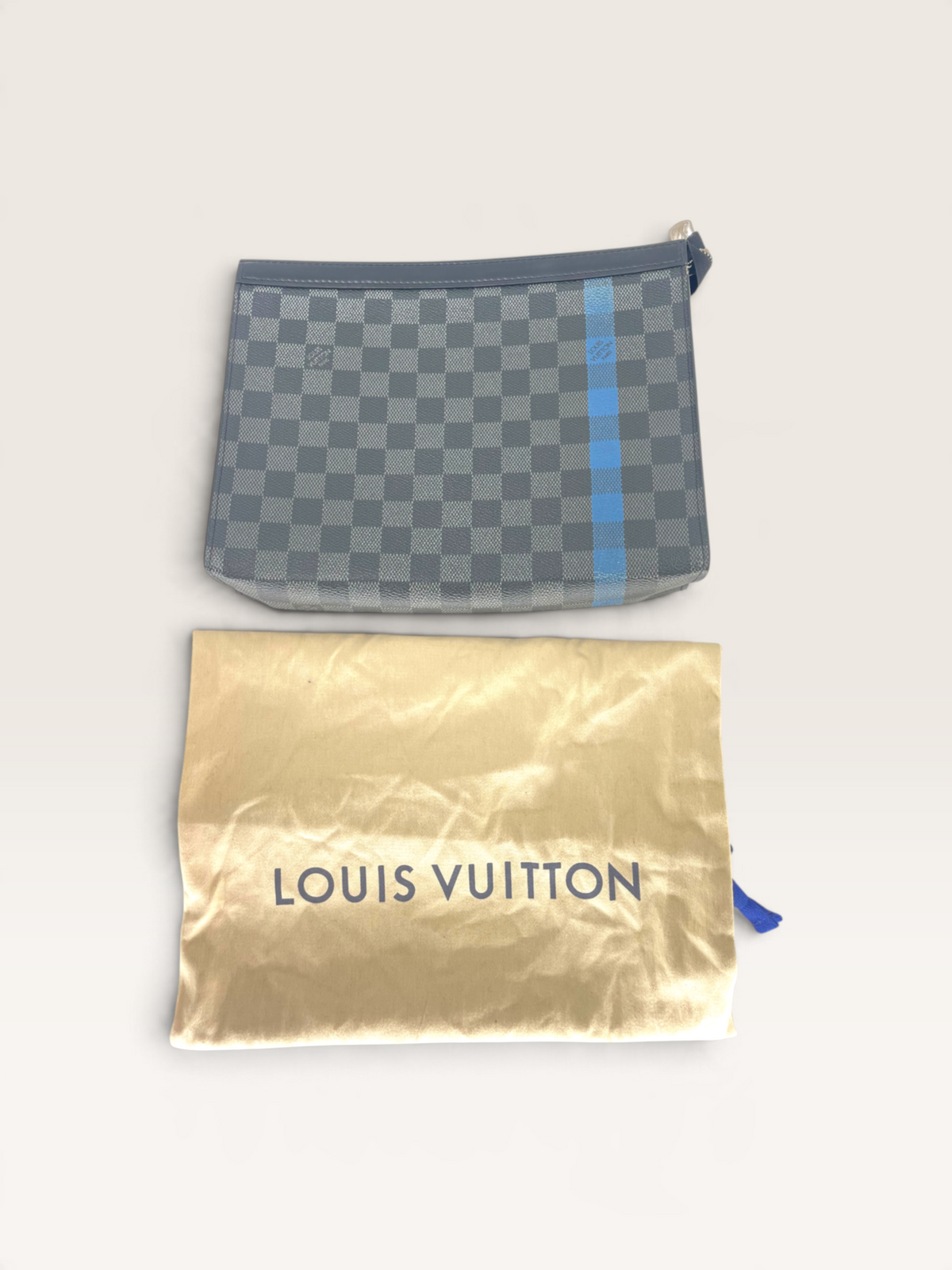 Louis Vuitton Pochete De Voyage Damier Bande Bleu