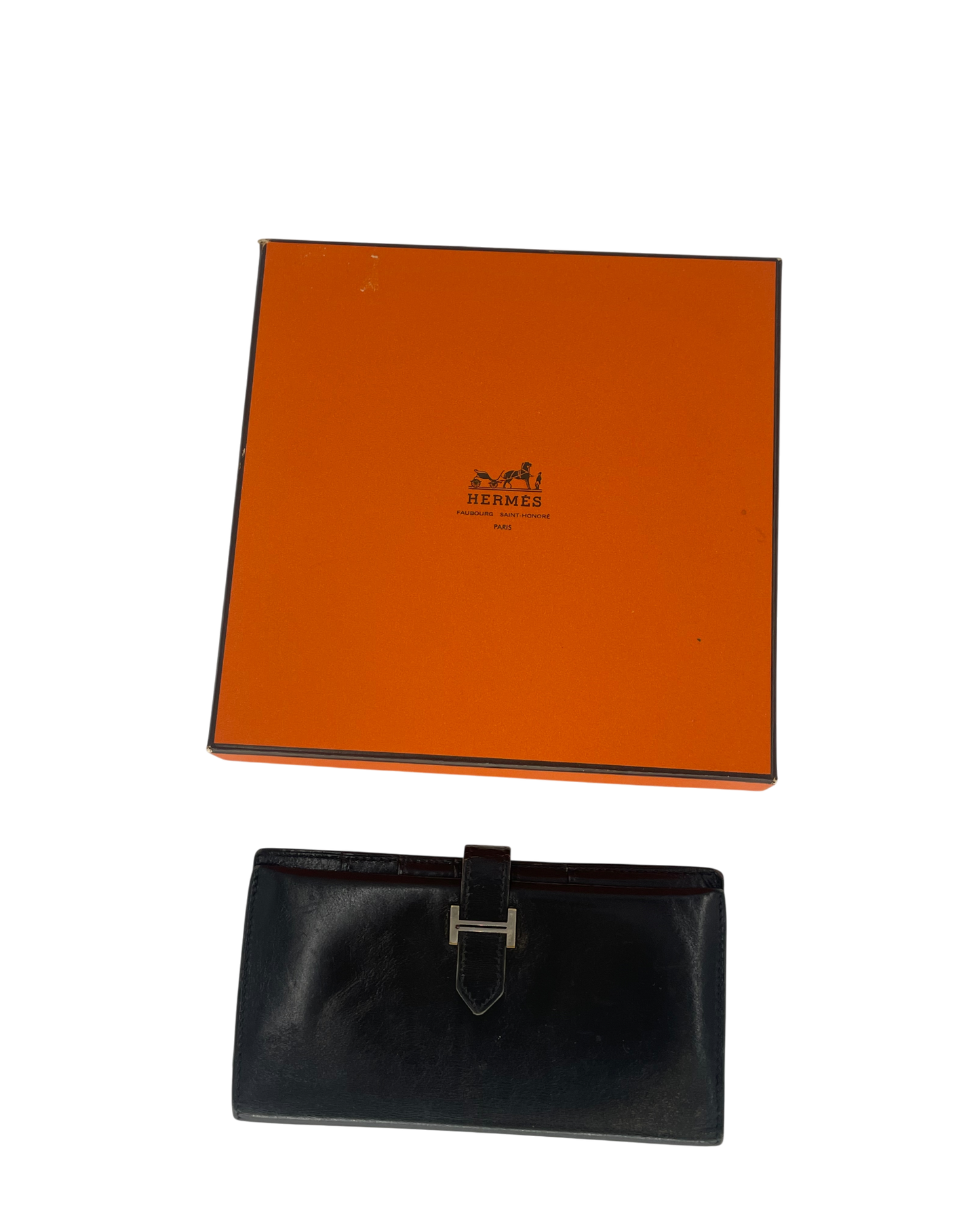 Hermes Porte-monnaie cuir noir