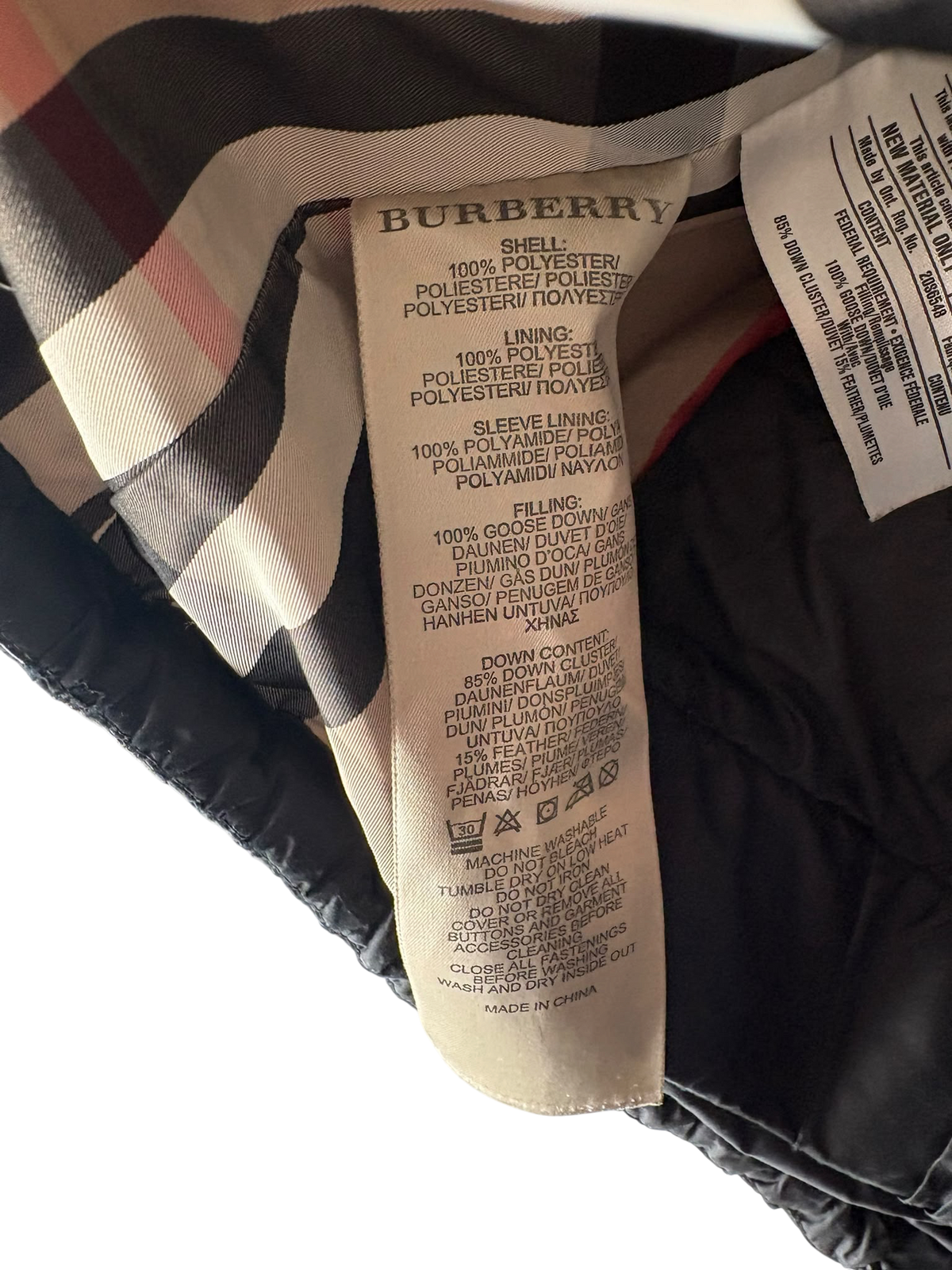 Burberry Doudoune
