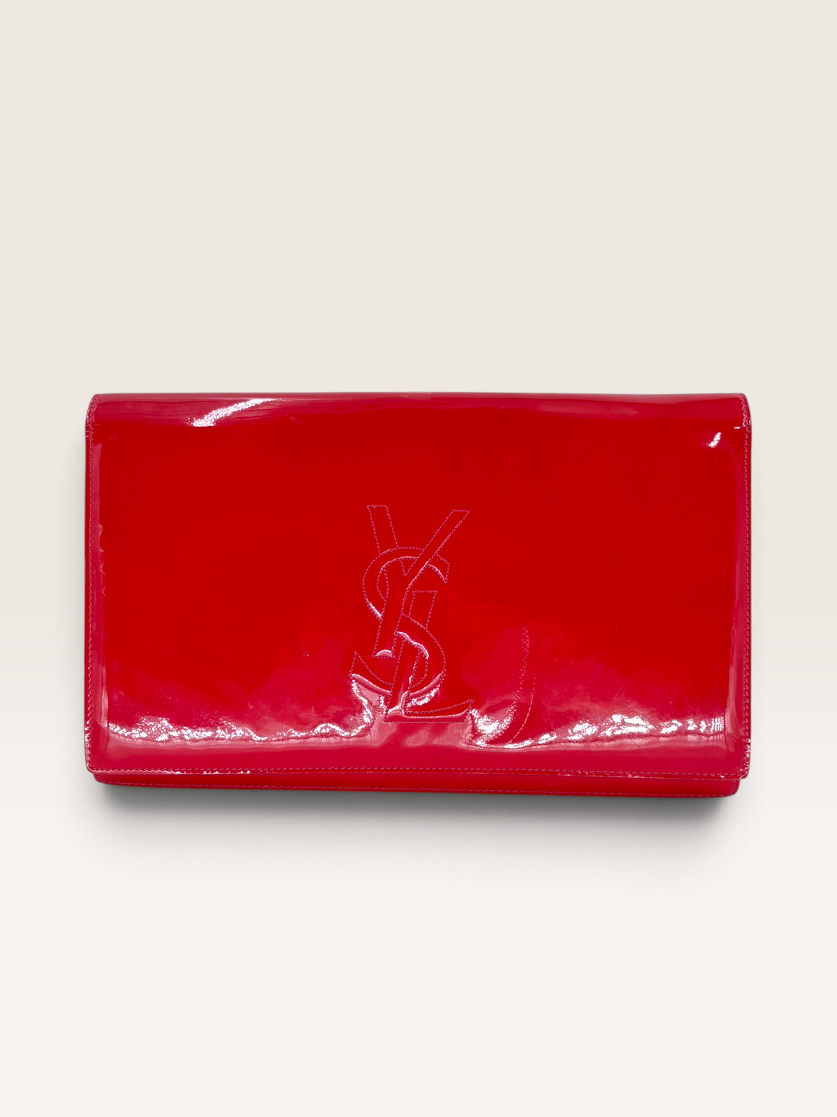 Saint Laurent pochette en cuir vernis
