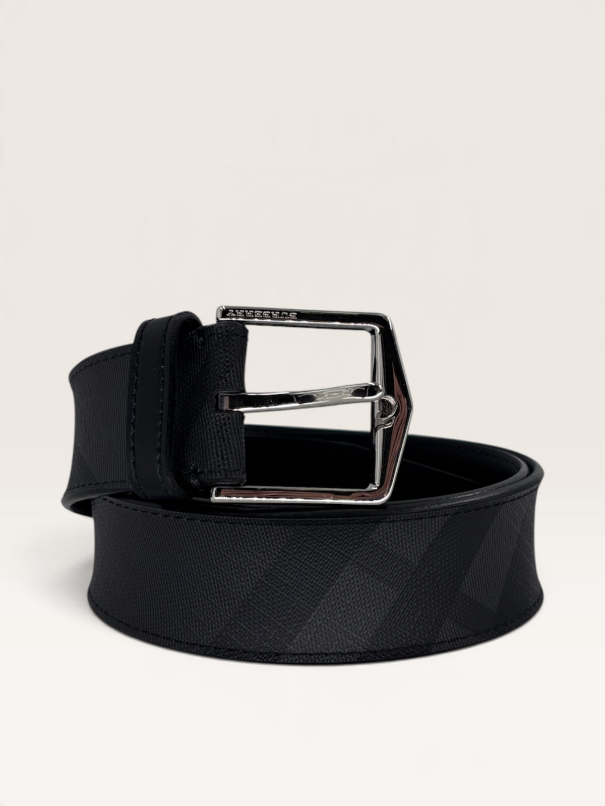 Burberry ceinture tartan noir
