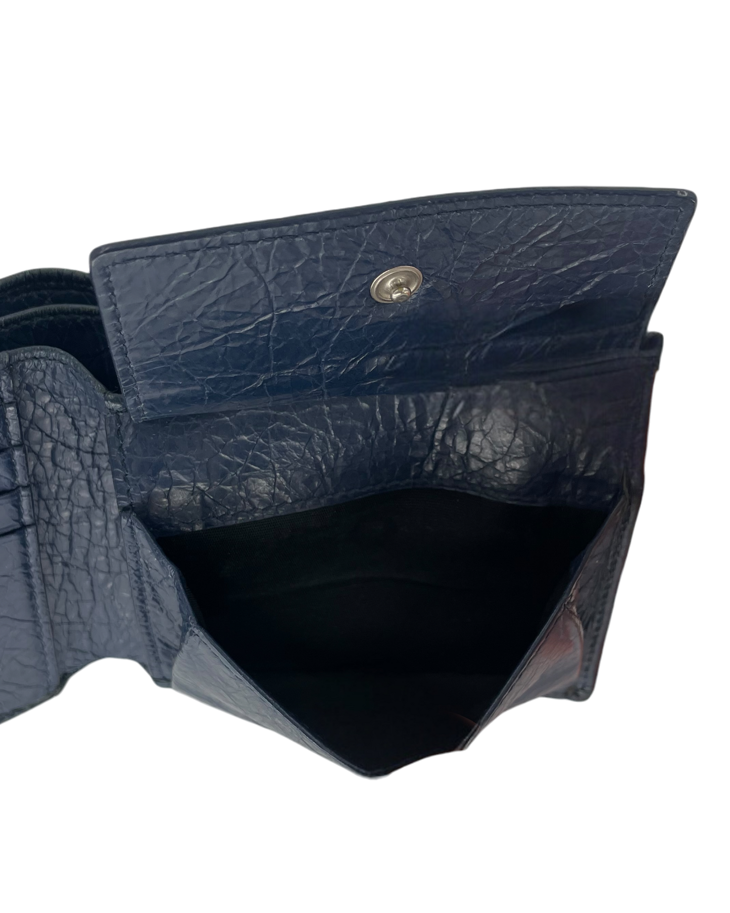 Balenciaga Porte-monnaie en cuir bleu