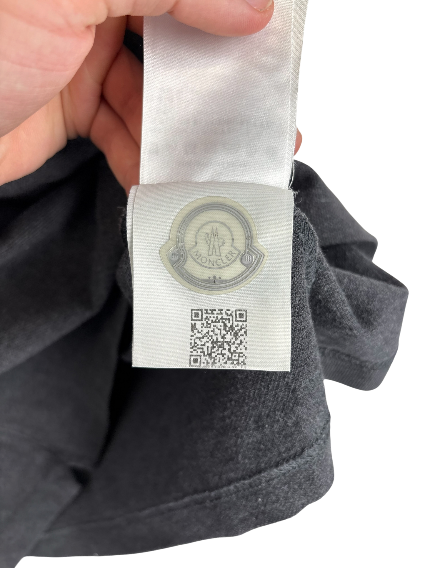 Moncler polo gris en coton