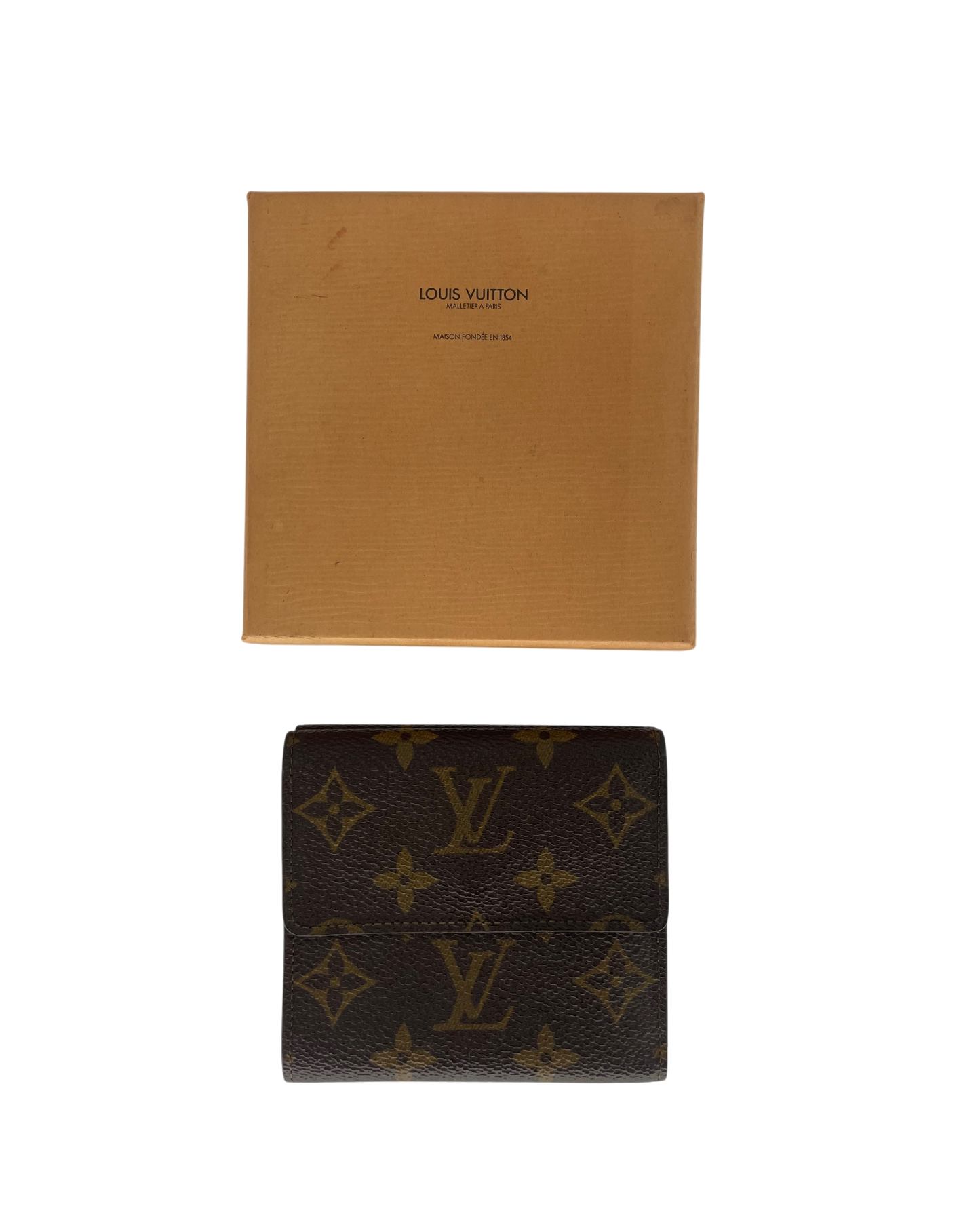 Louis Vuitton Porte-monnaie en cuir marron