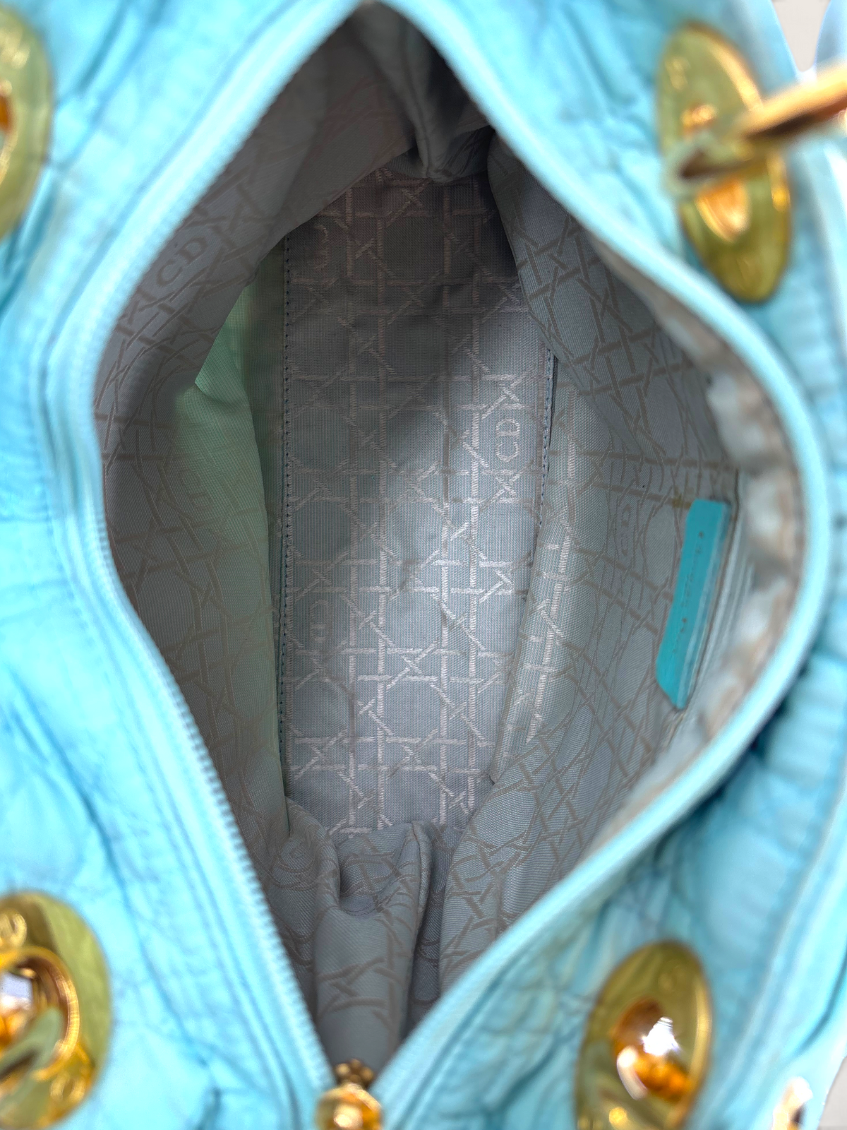 Dior Lady medium Bleu Tiffany
