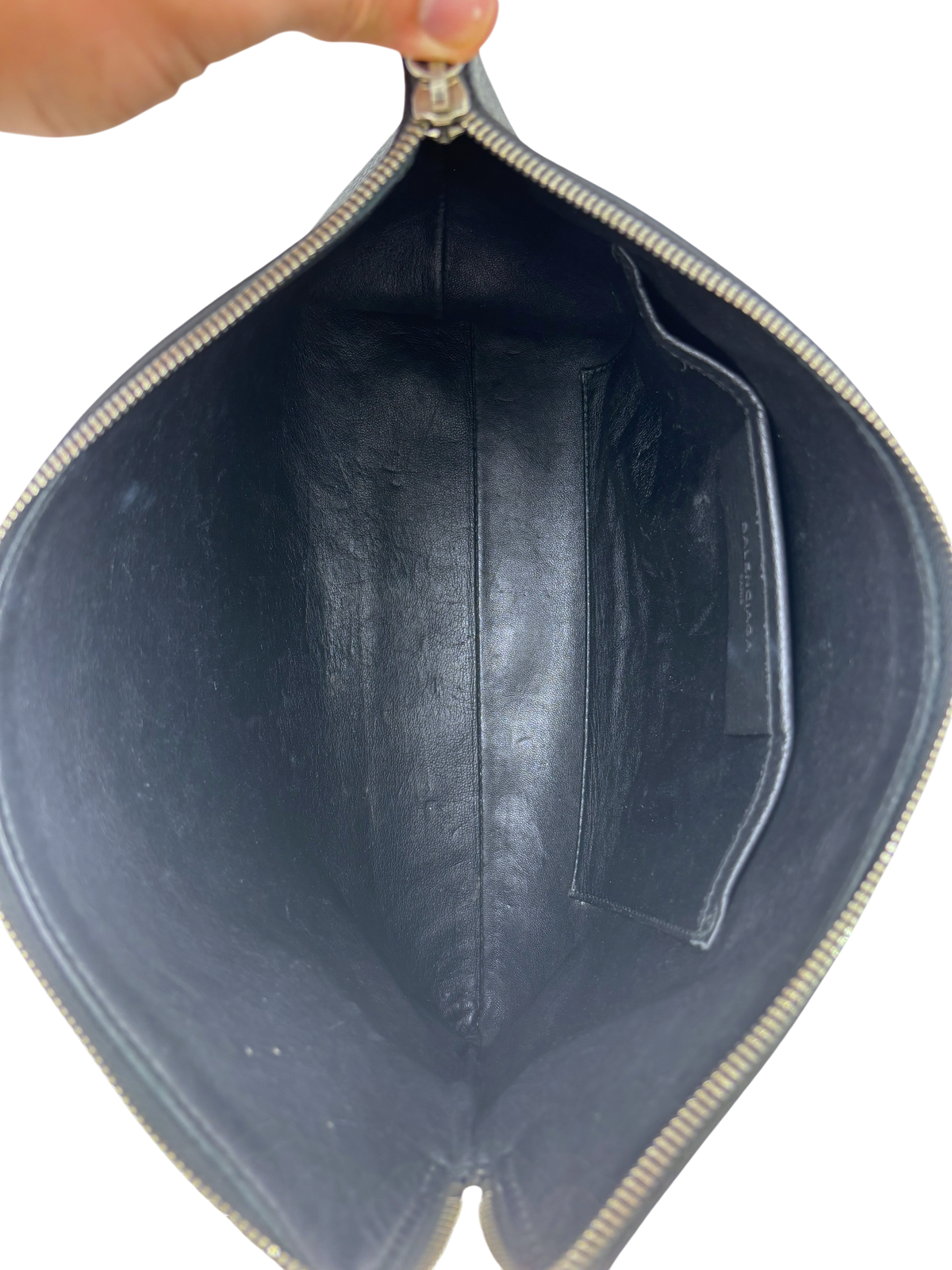 Balenciaga Pochette en Cuir Noir